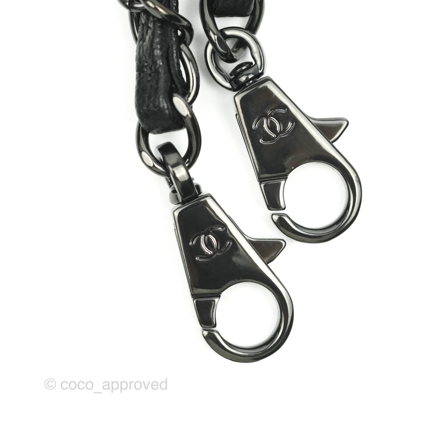 Chanel Small (Medium) Coco Handle Chevron So Black Caviar