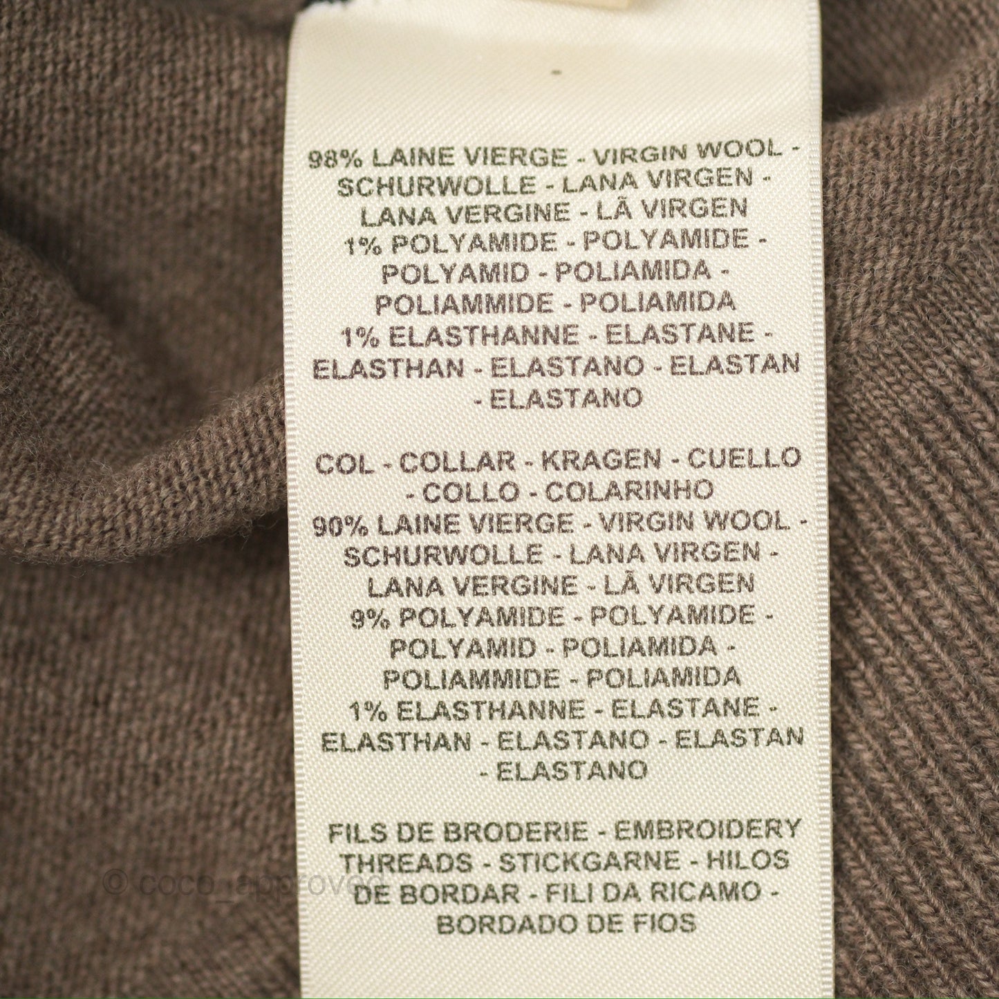 Hermès Les Tambours Gris/ Etoupe Short-Sleeve Sweater Size 36