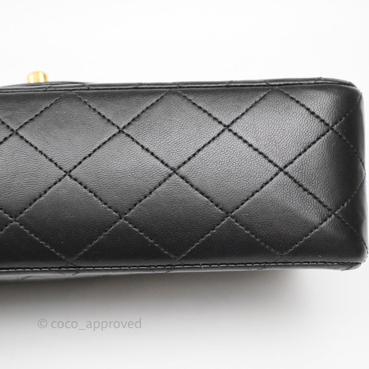 Chanel Vintage Medium Classic Flap Black Lambskin 24K Gold Hardware