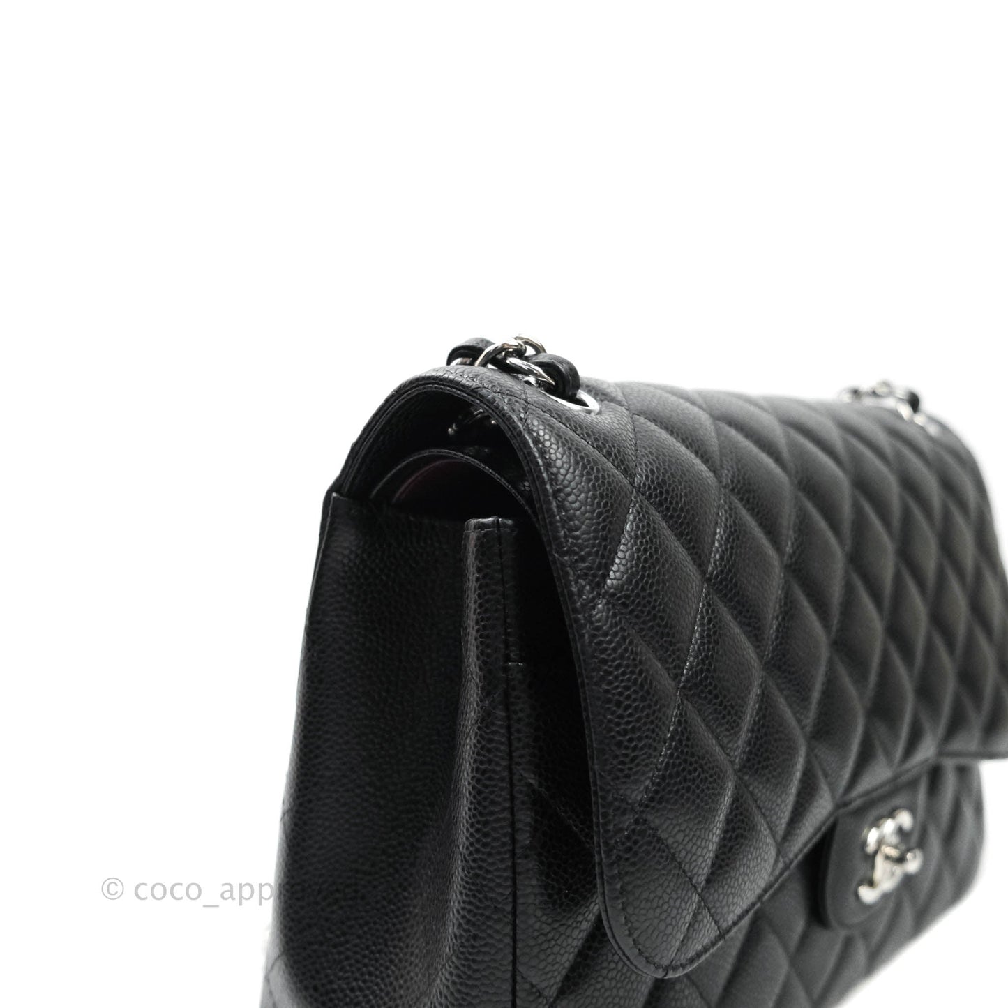 Chanel Jumbo Double Flap Black Caviar Silver Hardware⁣⁣