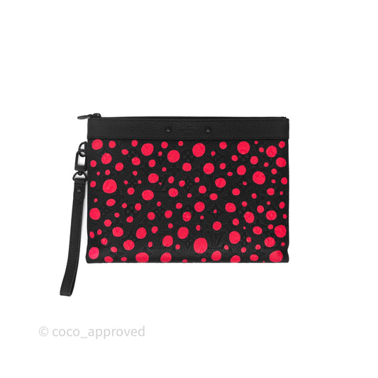 Louis Vuitton x Yayoi Kusama Pochette To Go Infinity Dots Monogram Taurillon Black Red
