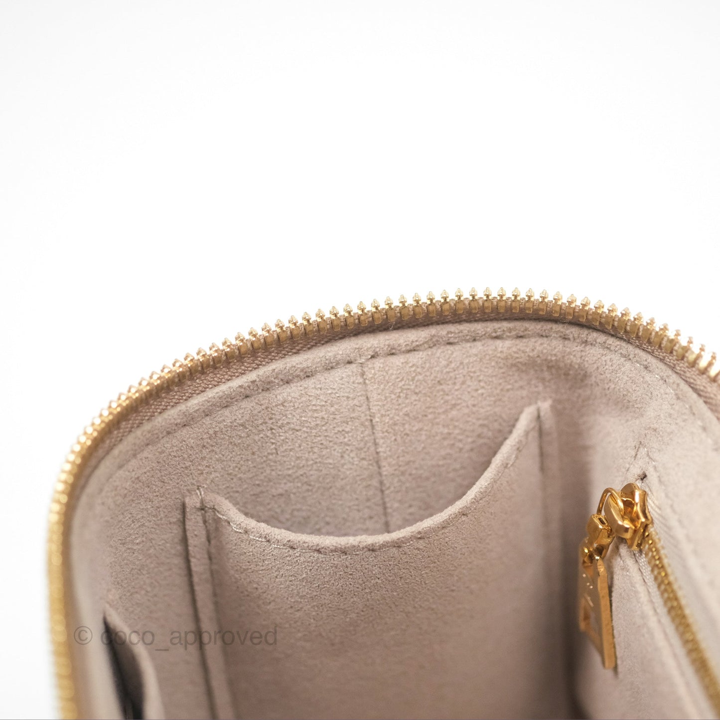 Louis Vuitton Monogram Empreinte Tourterelle Vanity PM Beige Gold Hardware