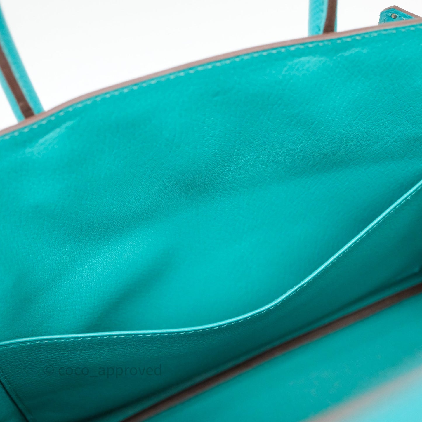 Hermès Birkin 30 Retourne Vert Verone U1 Epsom Palladium Hardware