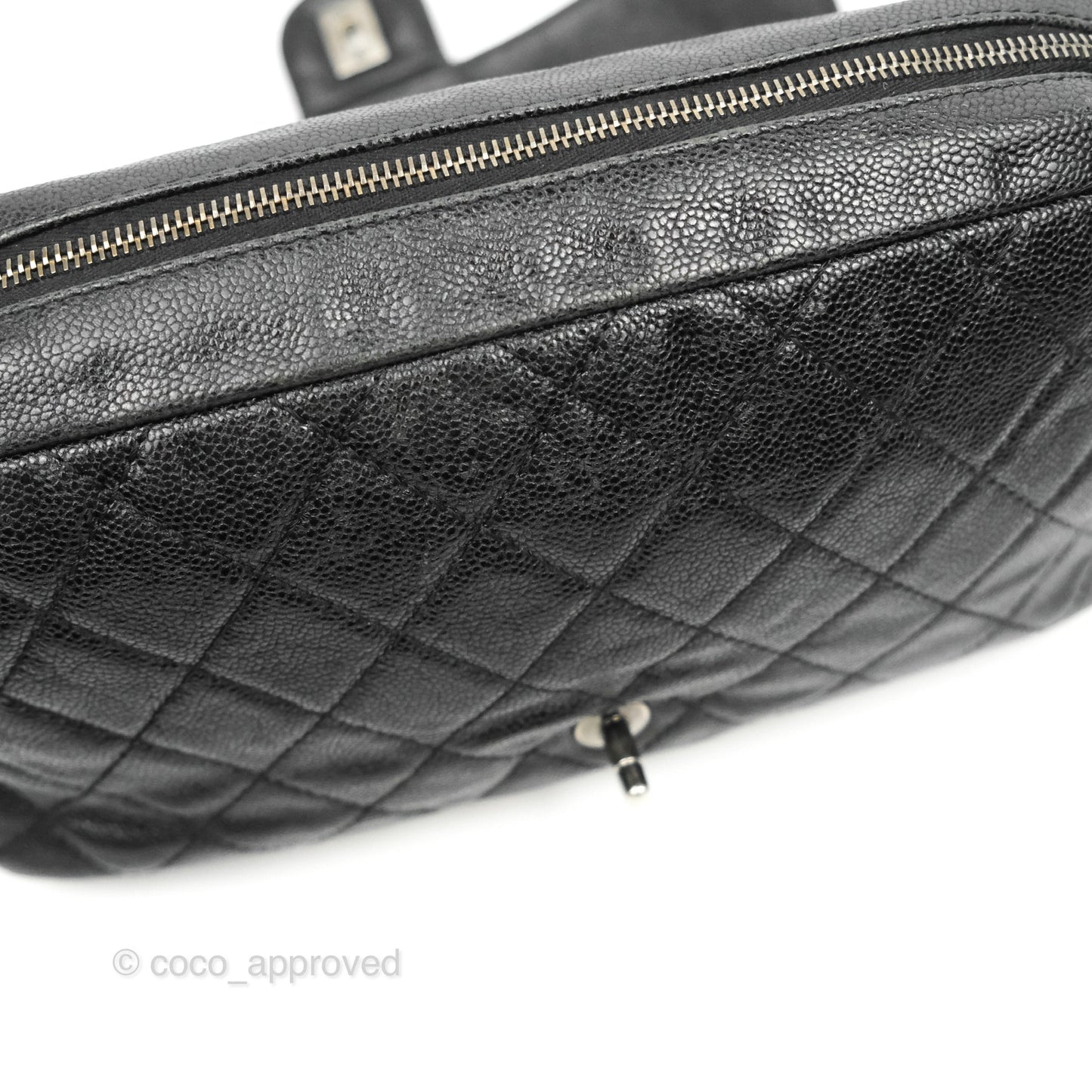 Chanel Jumbo Easy Flap Bag Black Caviar Ruthenium Hardware