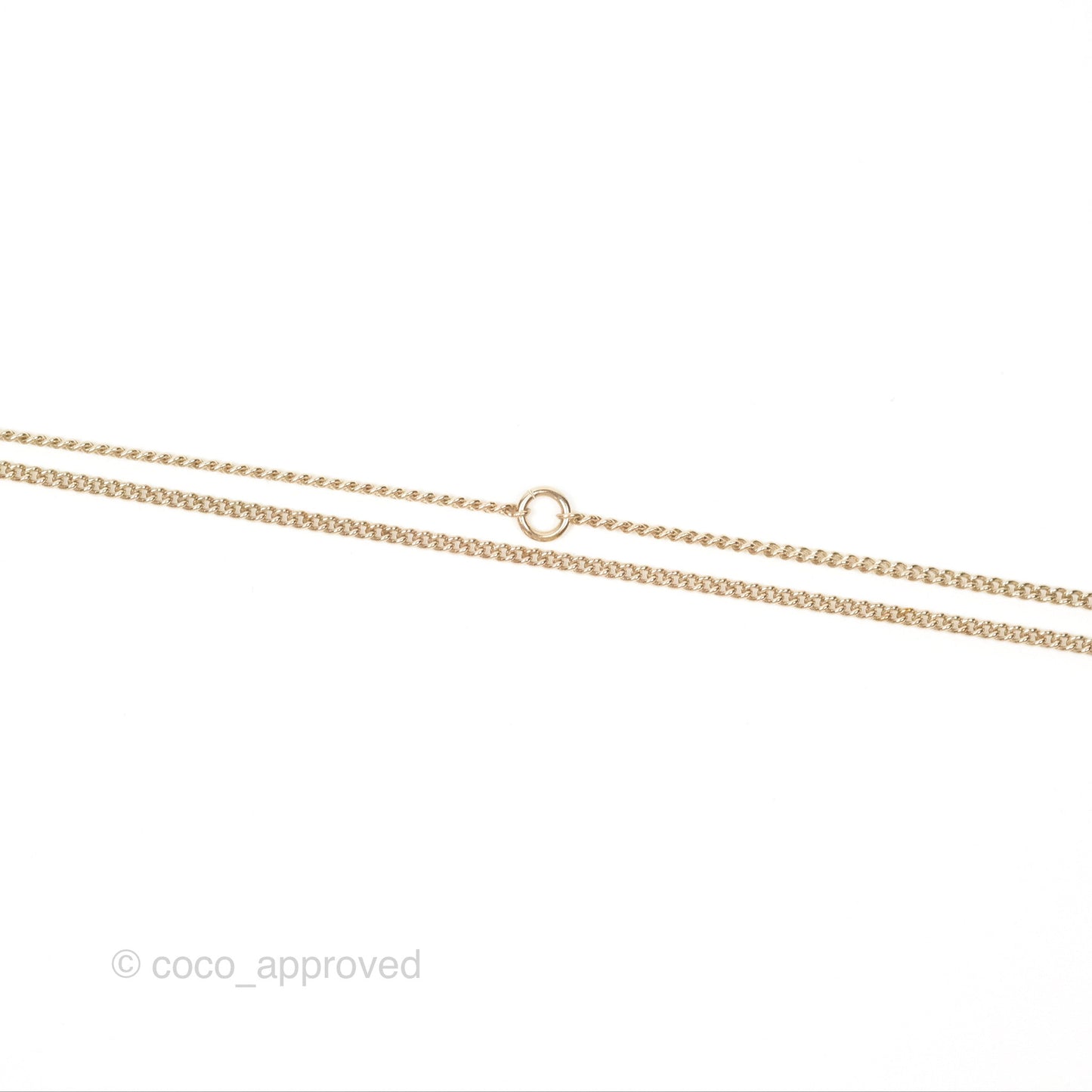 Chanel Oval Pearl CC Crystal Camellia Necklace Gold Tone 22C
