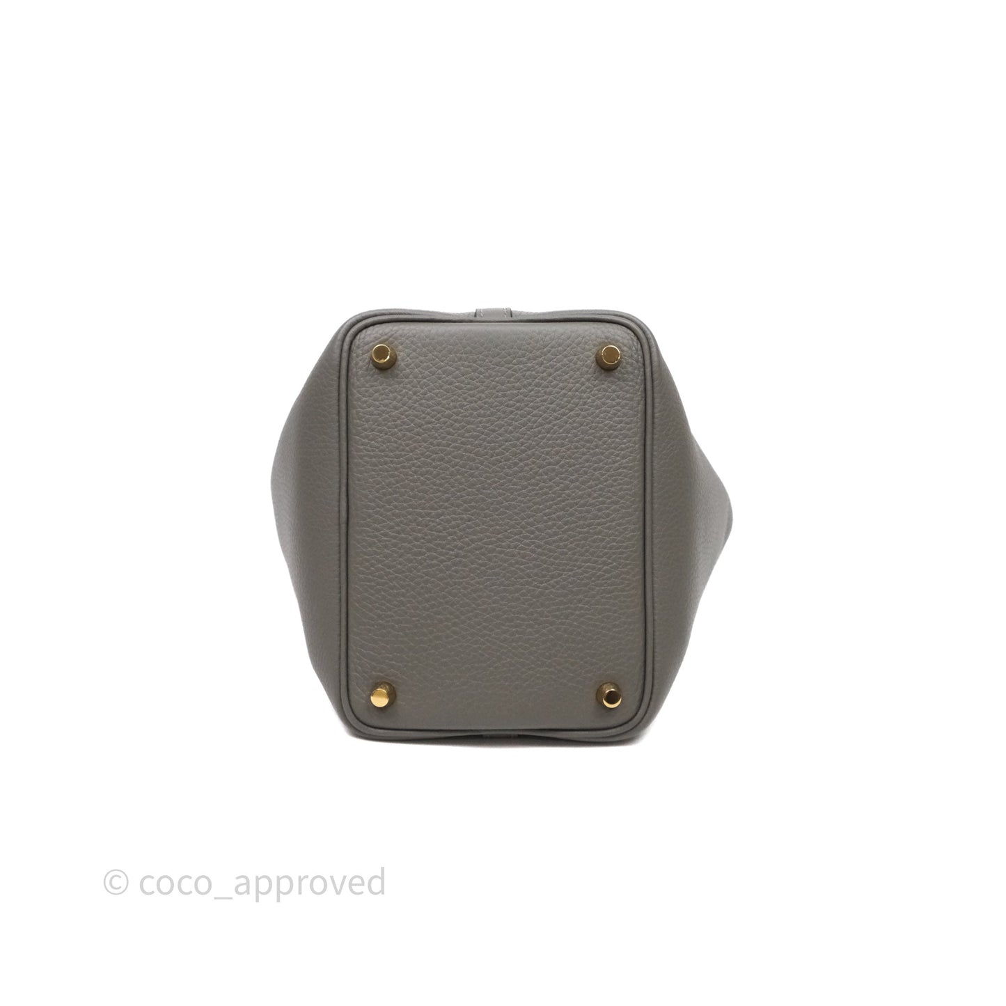 Hermès Picotin 18 Gris Meyer 0L Clemence Gold Hardware