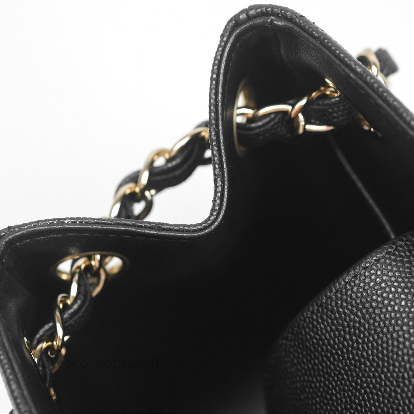 Chanel Mini Bucket Tote Black Caviar Gold Hardware 22S