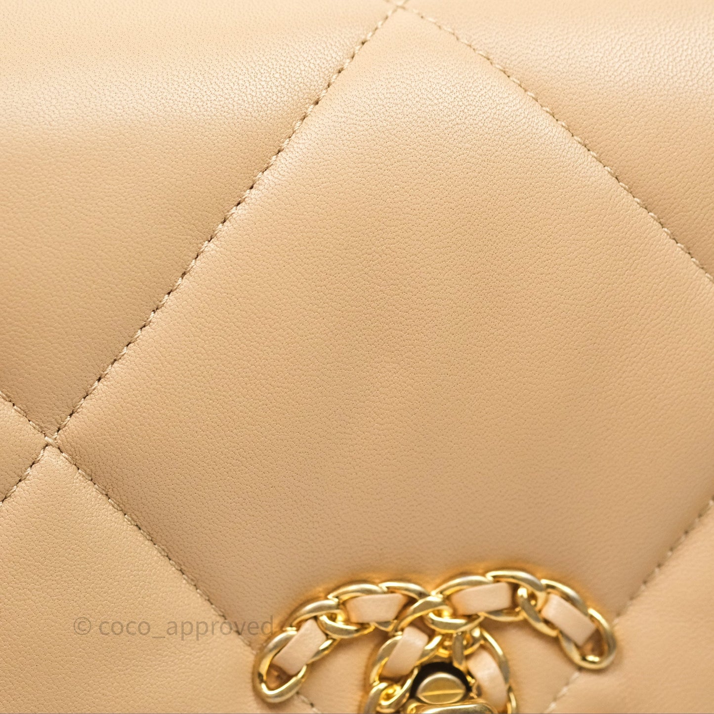 Chanel 19 Small Beige Mixed Hardware