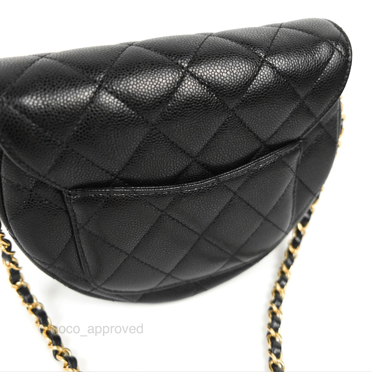 Chanel Mini Messenger Black Caviar Bag 23P