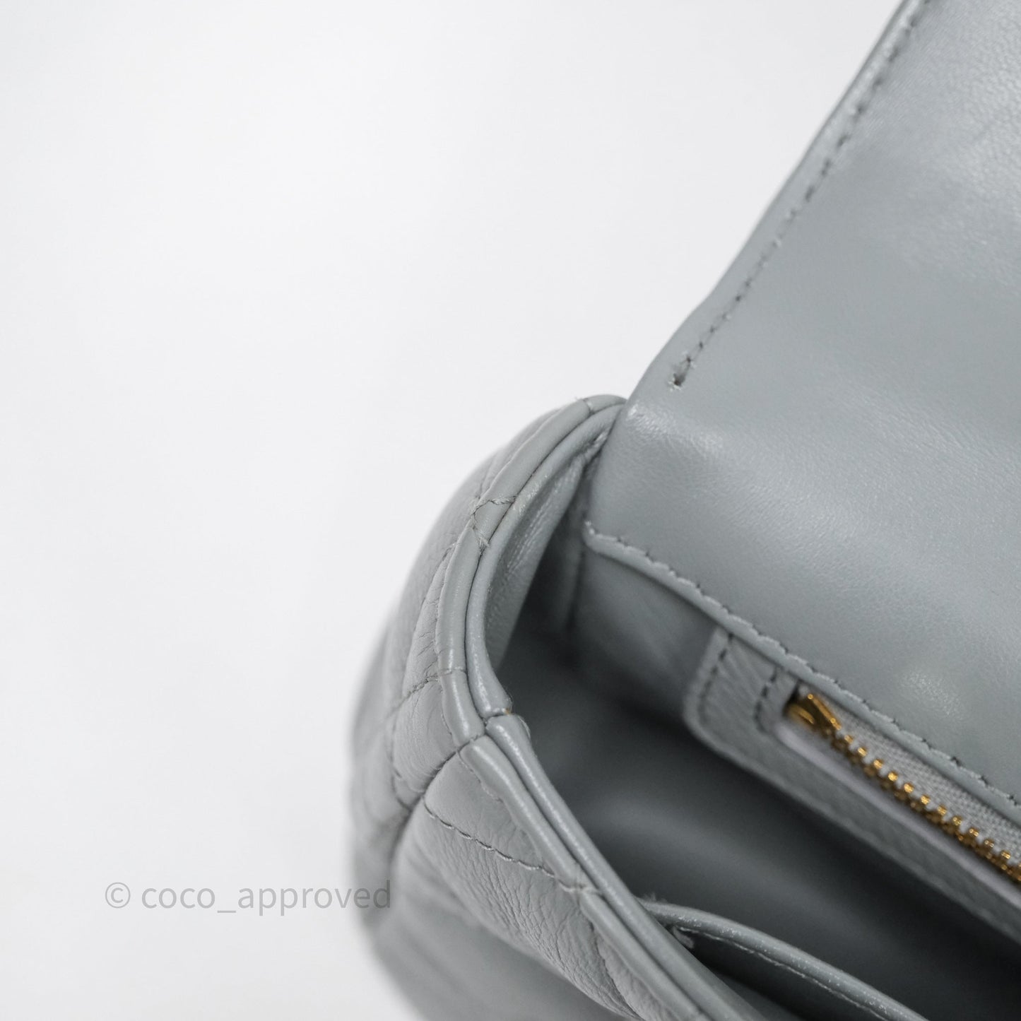 Christian Dior Small Caro Bag Stone Gray Supple Cannage Calfskin
