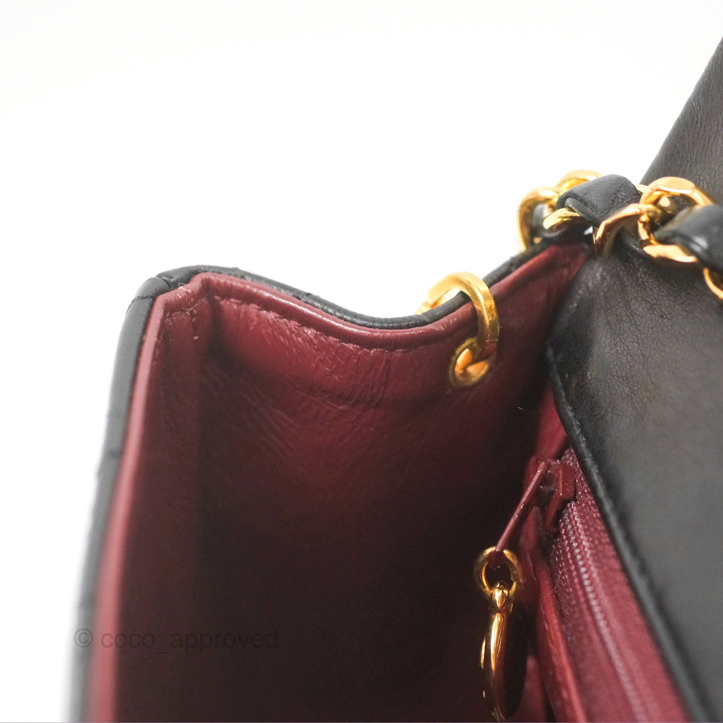 Chanel Vintage Square Flap Bag Black Lambskin 24K Gold Hardware