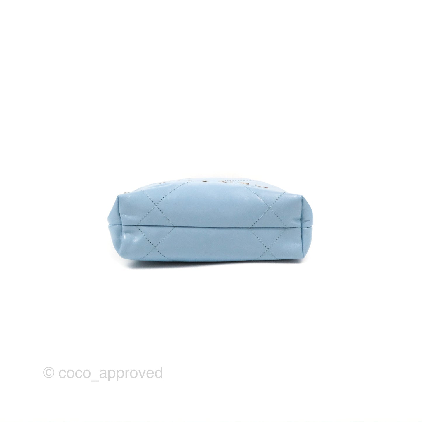 Chanel 22 Mini Bag Light Blue Crumpled Calfskin