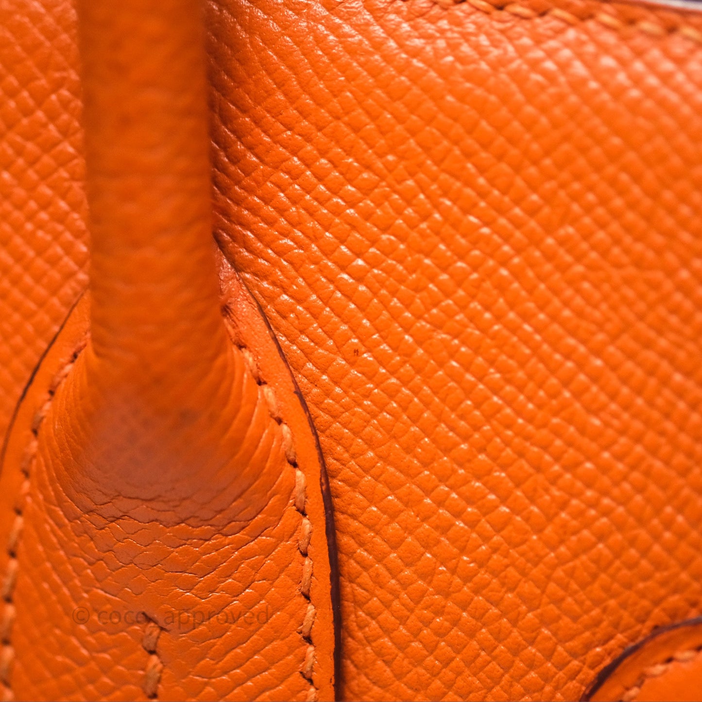Hermès Birkin 30 Retourne Orange Epsom Palladium Hardware