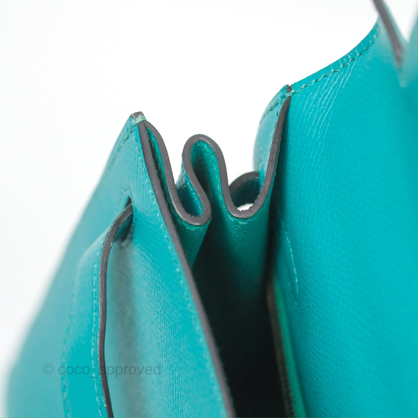 Hermès Sellier Kelly 28 Bleu Paon Epsom Gold Hardware