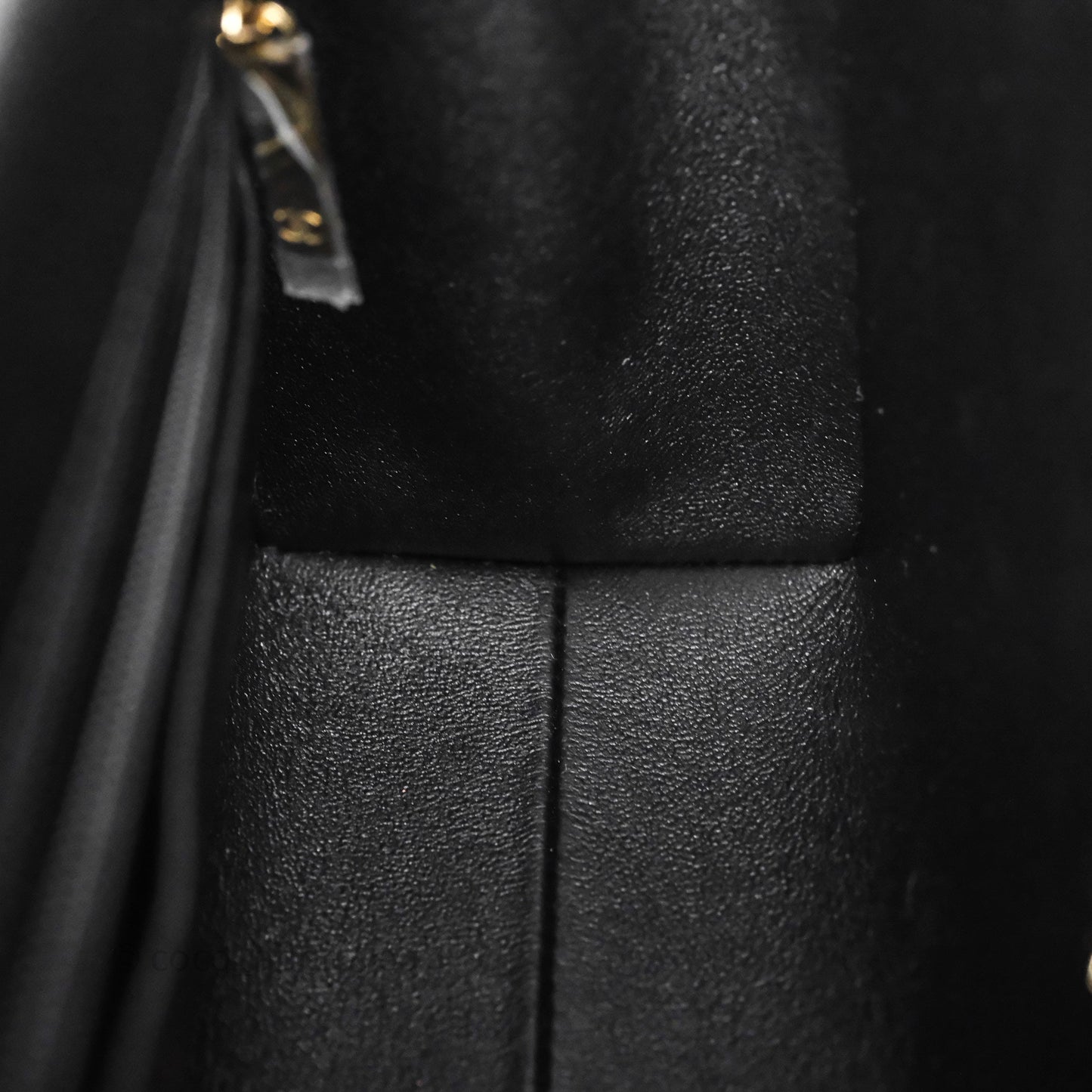 Chanel Quilted Small Top Handle Flap Bag Black Caviar Gold Hardware
