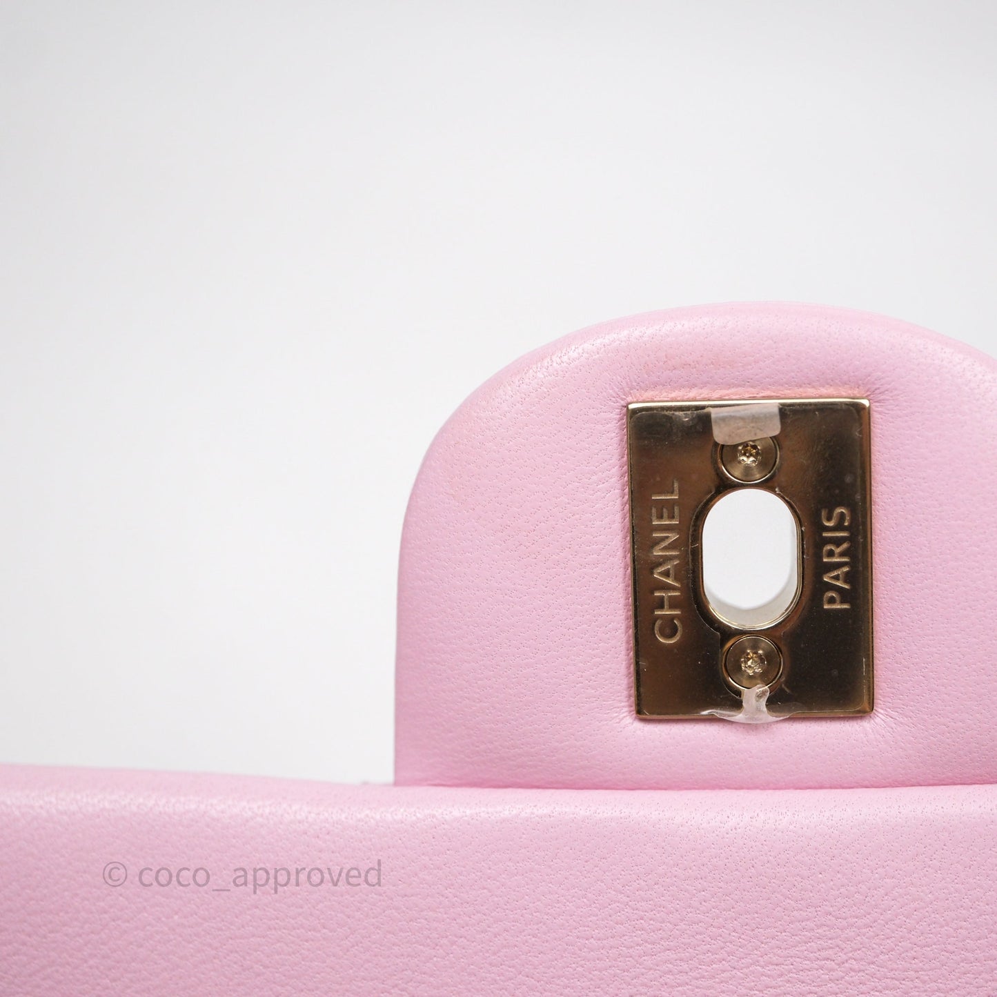 Chanel Top Handle Mini Rectangular Flap Pink Lambskin Gold Hardware