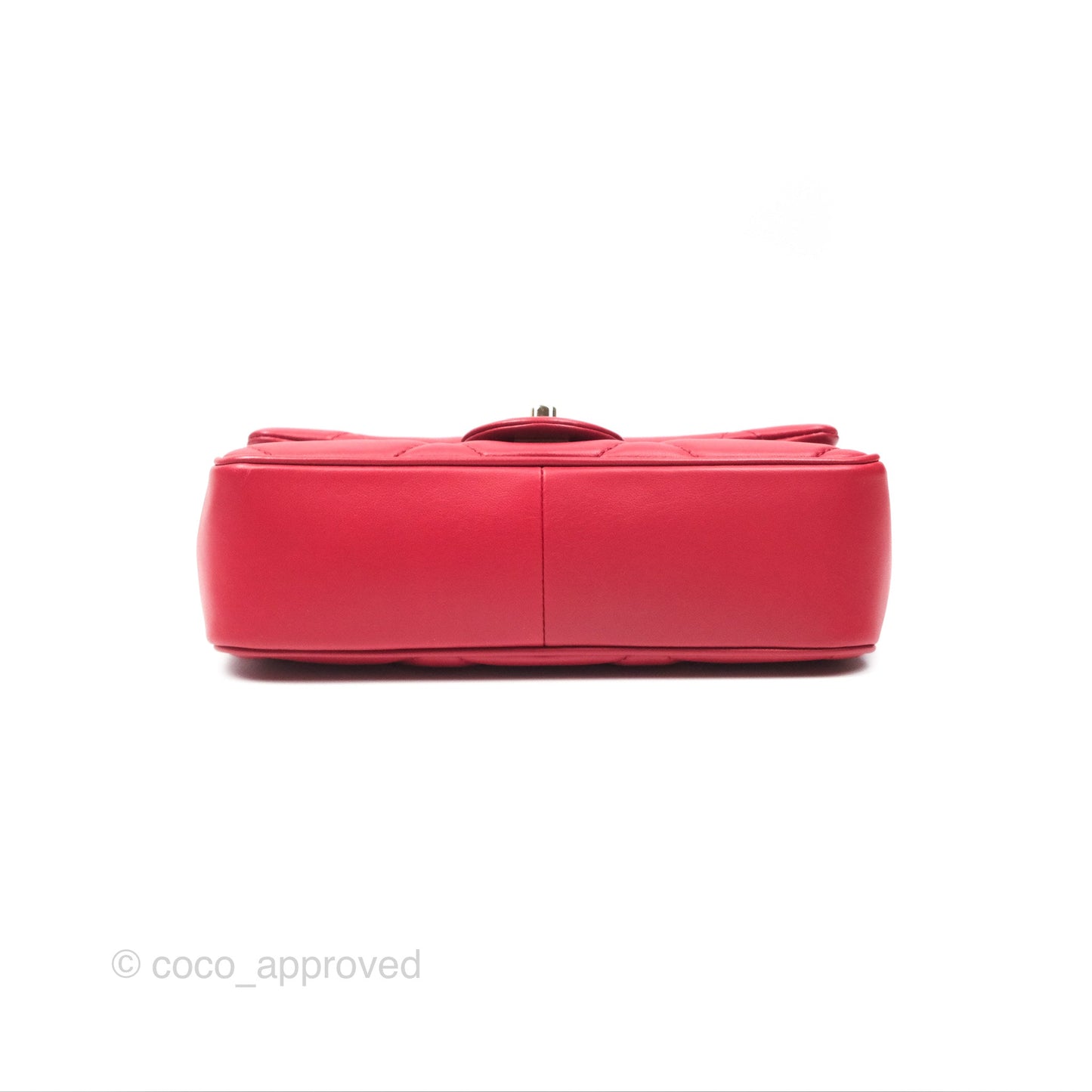 Chanel Easy Carry Flap Bag With Handle Red Lambskin Gold Hardware