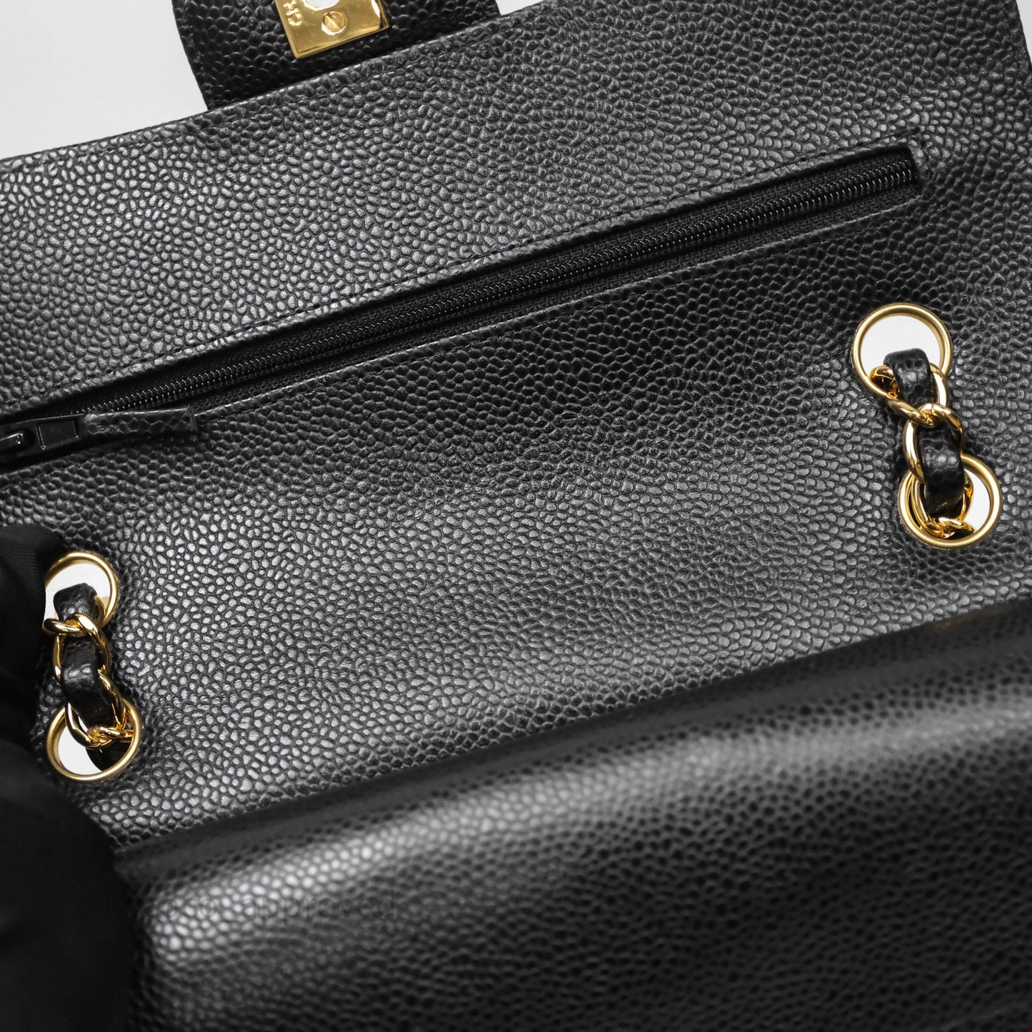 Chanel Small Classic Flap Quilted Black Caviar Gold Hardware