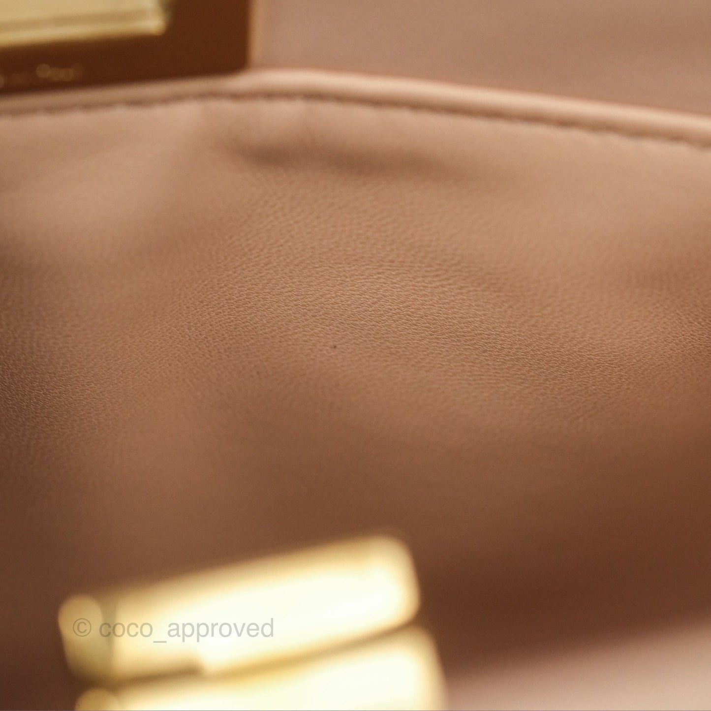 Fendi Mini Peekaboo Bag Light Pink Lambskin Gold Hardware
