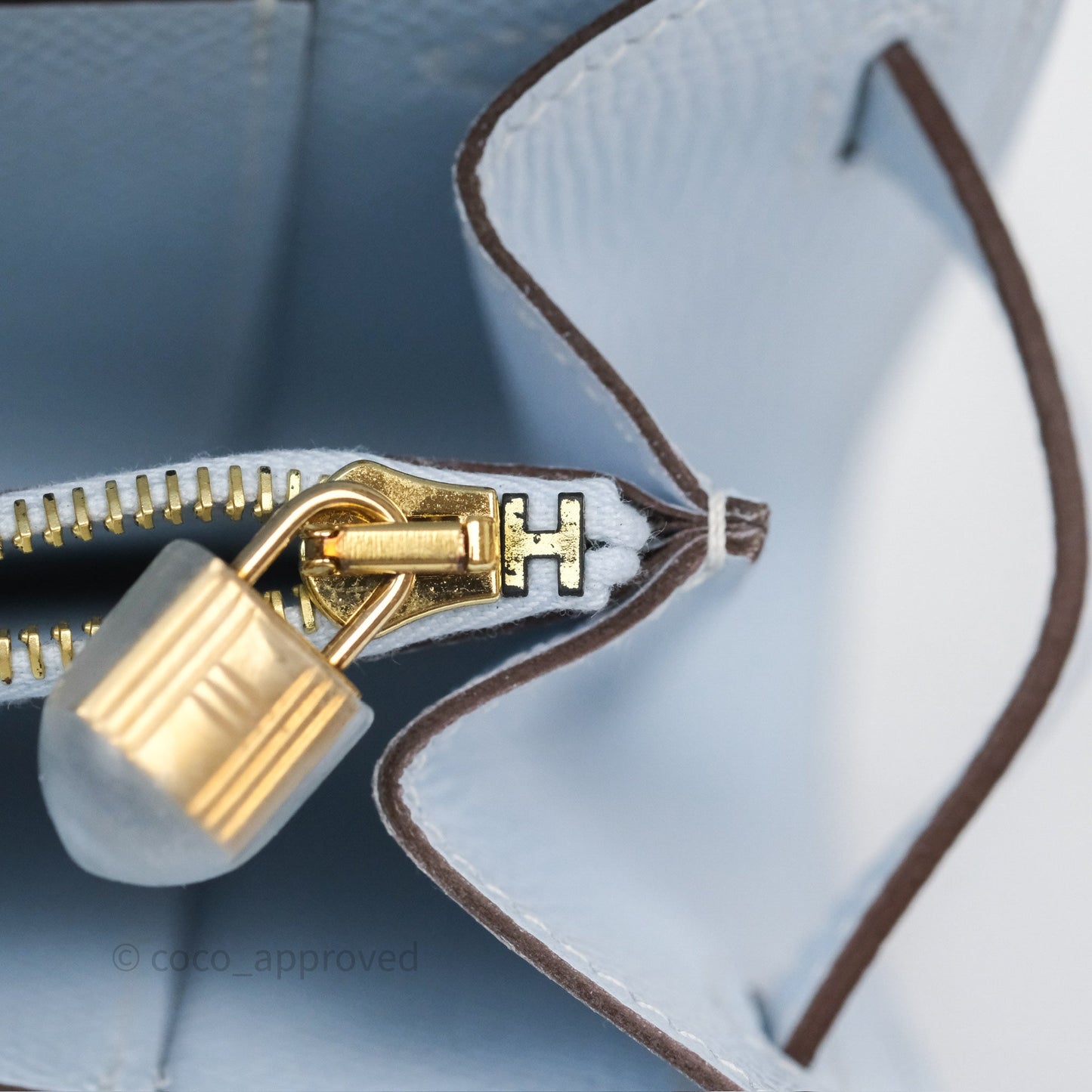 Hermès Kelly To Go Wallet Bleu Brume T0 Epsom Gold Hardware