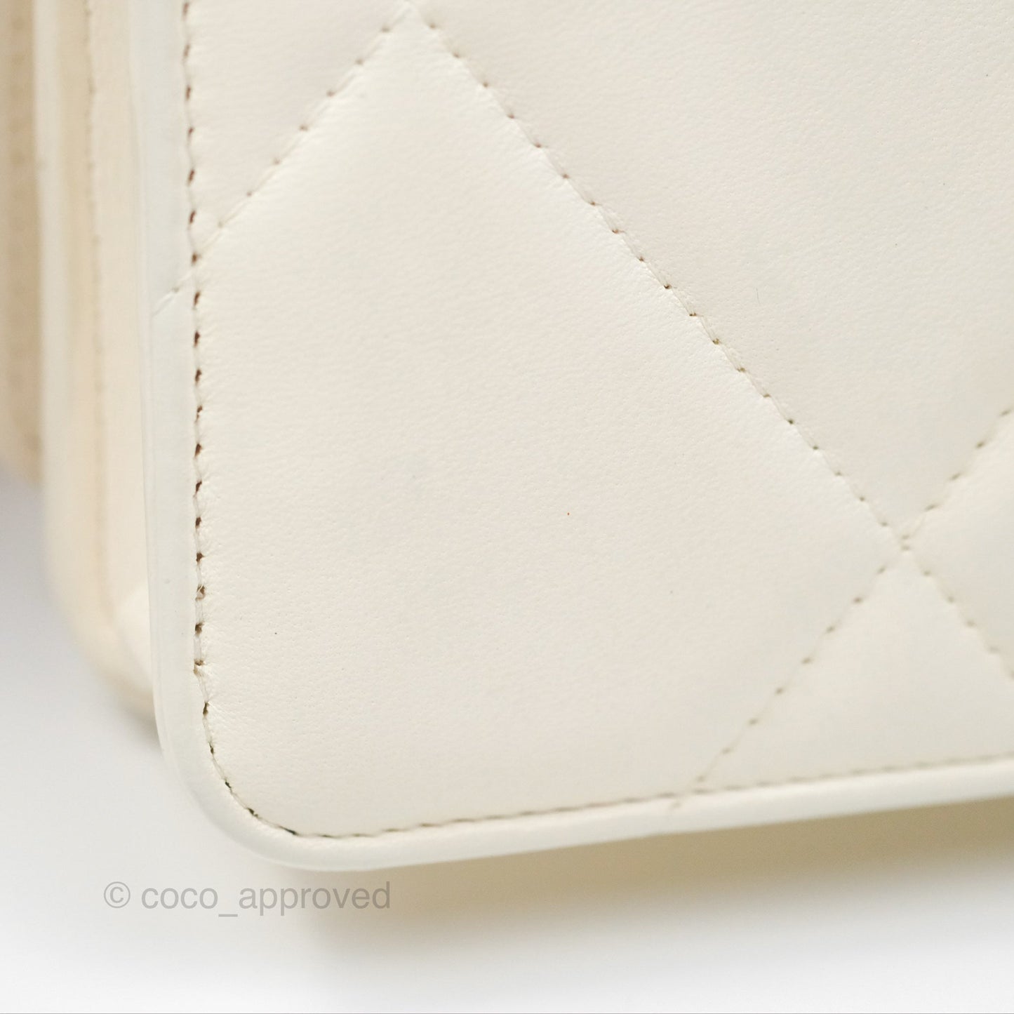 Chanel 19 Wallet on Chain WOC White Mixed Hardware