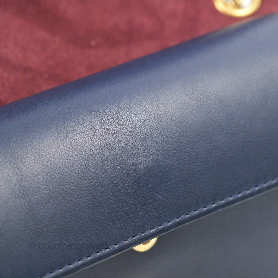 Chanel Nude Reissue 2.55 Medallion Flap 225 Navy Calfskin