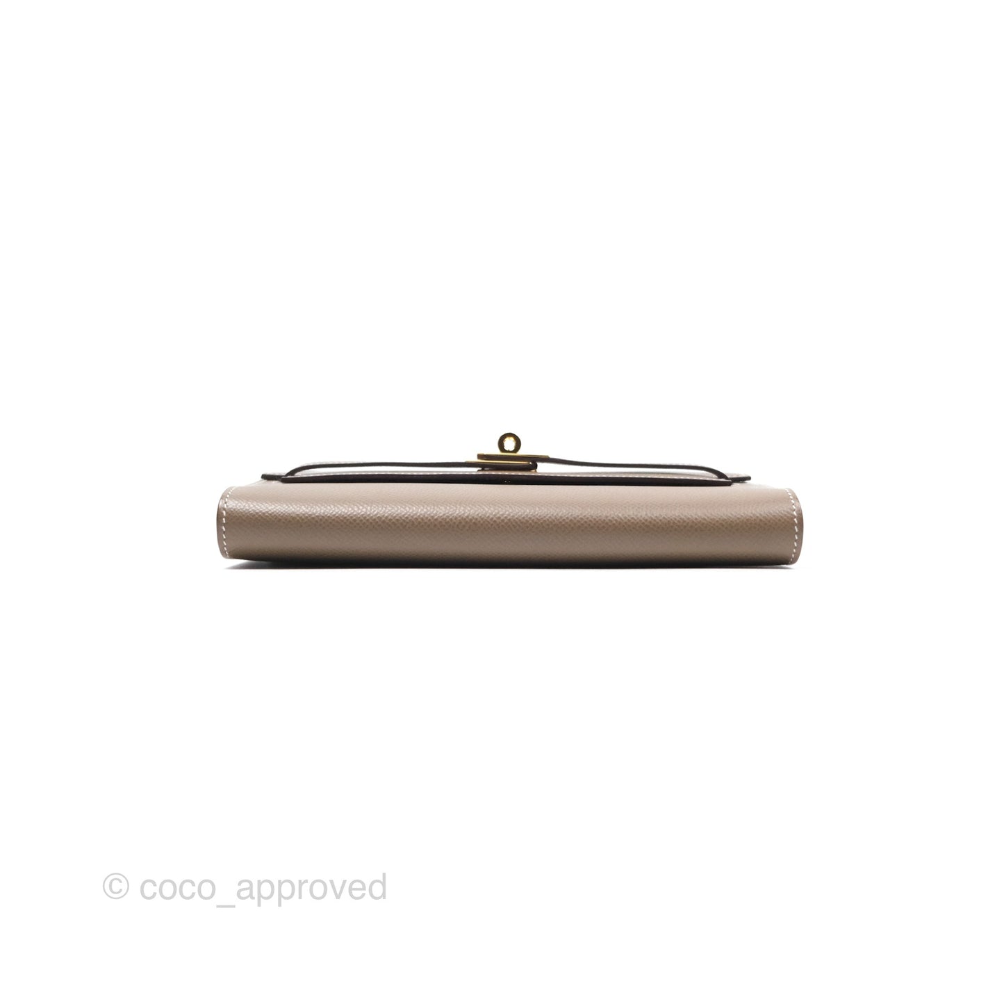 Hermès Kelly To Go Wallet Etoupe 18 Epsom Gold Hardware