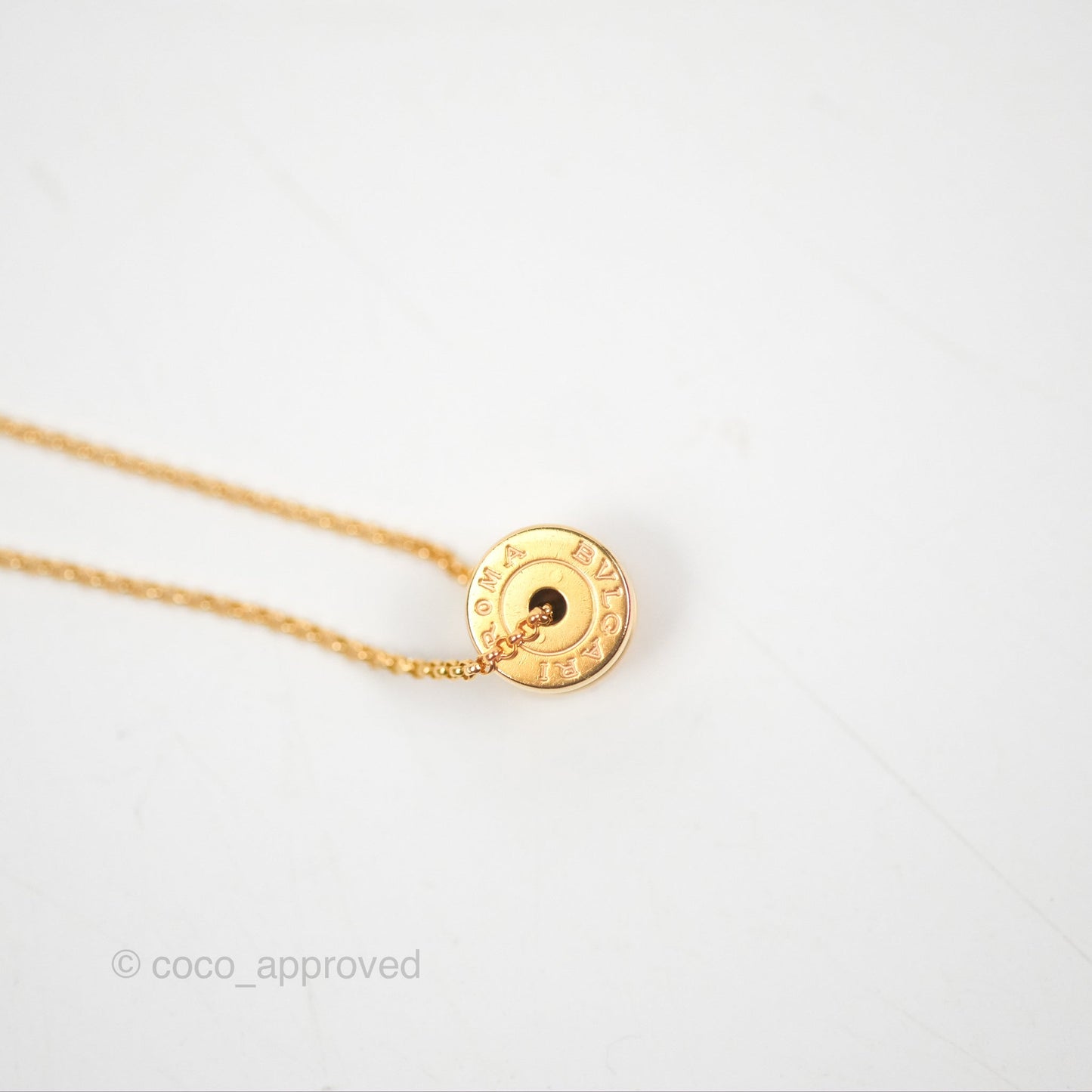 Bvlgari Zero1 Mini Necklace Black Ceramic 18K Pink Gold