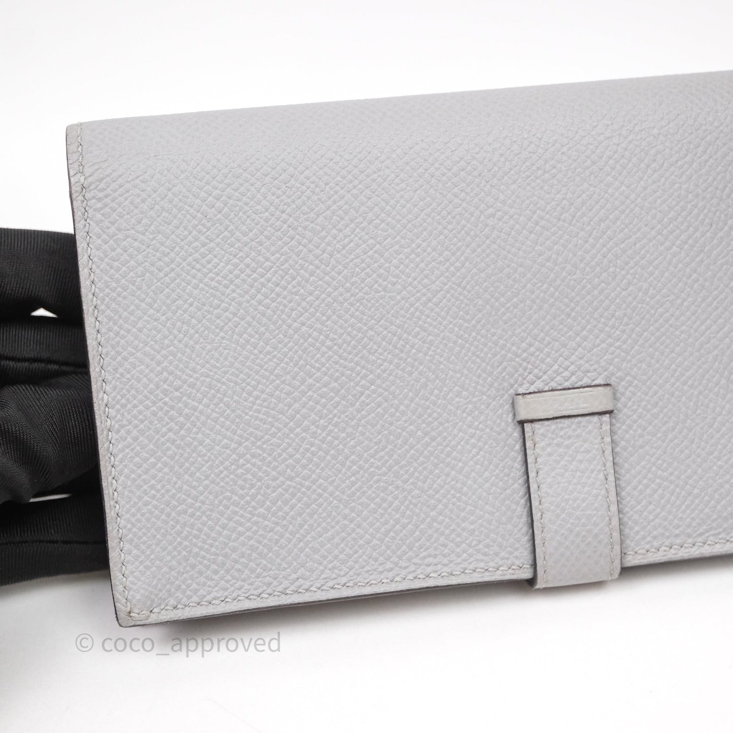 Hermès Bearn Long Wallet Gris Epsom Palladium Hardware