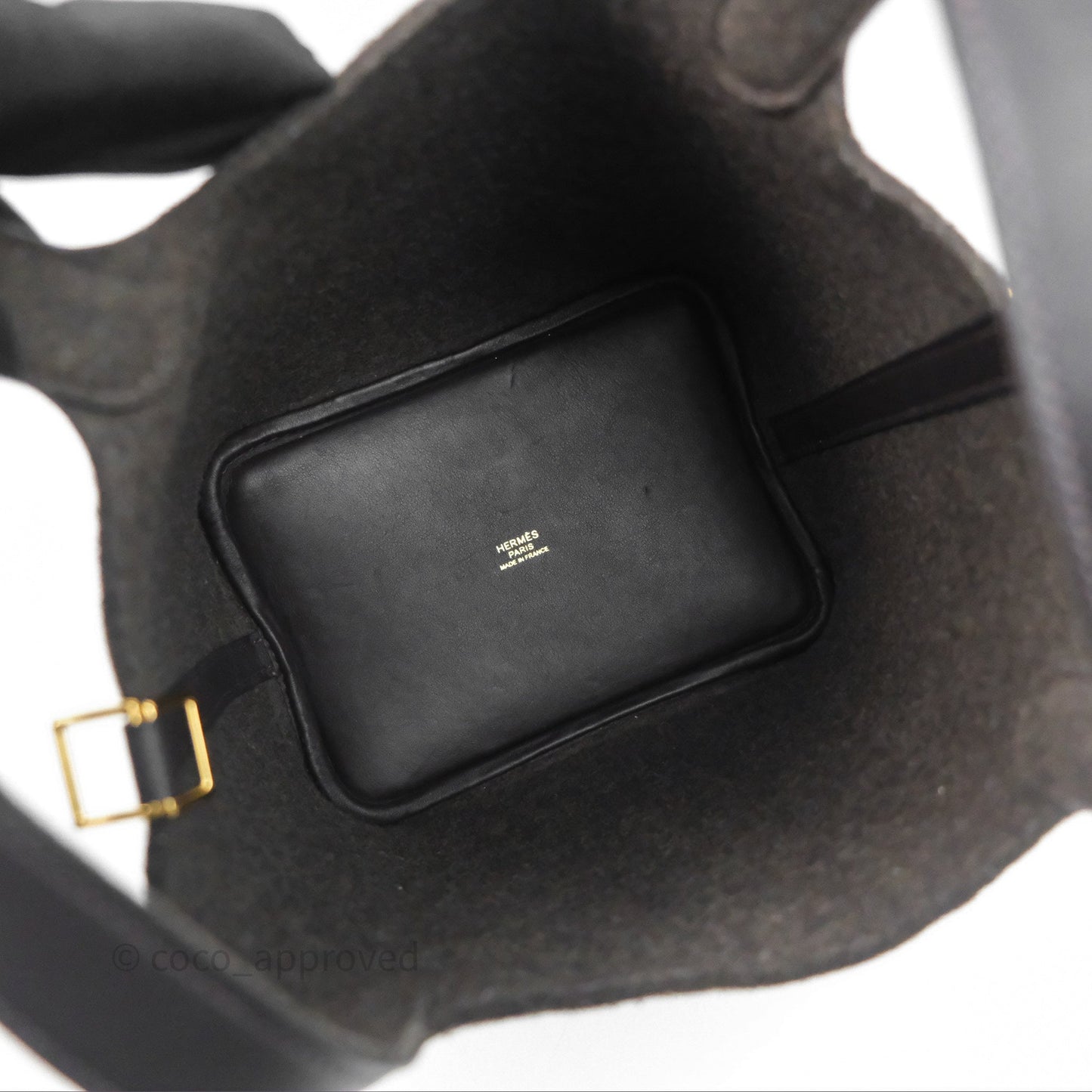 Hermès Picotin 18 Ebene 46 Wool Feutre Swift Gold Hardware