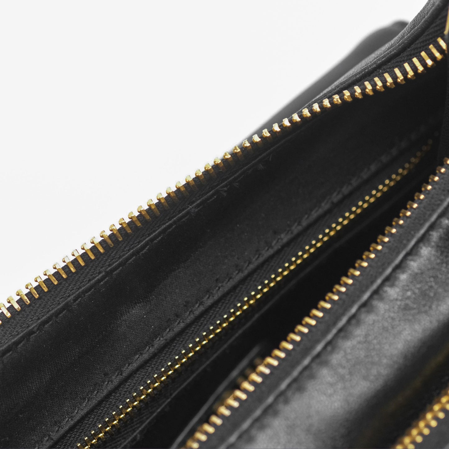 Miu Miu Nappa Leather Pocket Bag Black Lambskin Gold Hardware