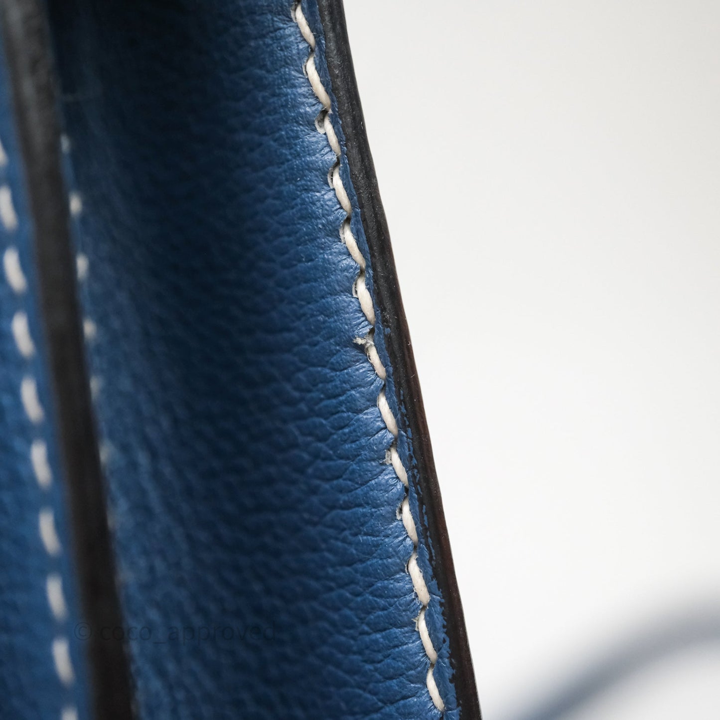 Hermès Roulis 23 Blue Evercolor Palladium Hardware