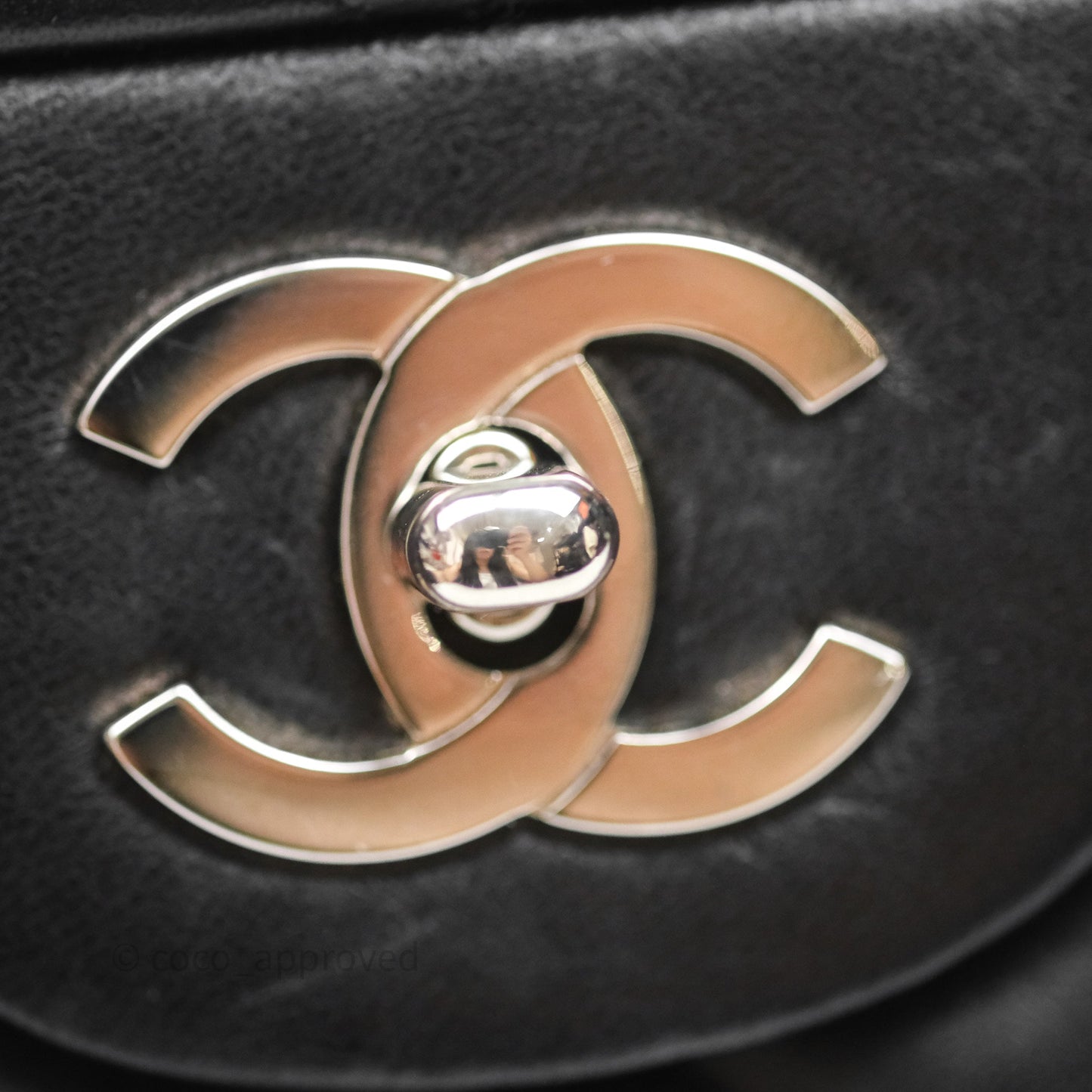Chanel Jumbo Single Flap Black Lambskin Silver Hardware