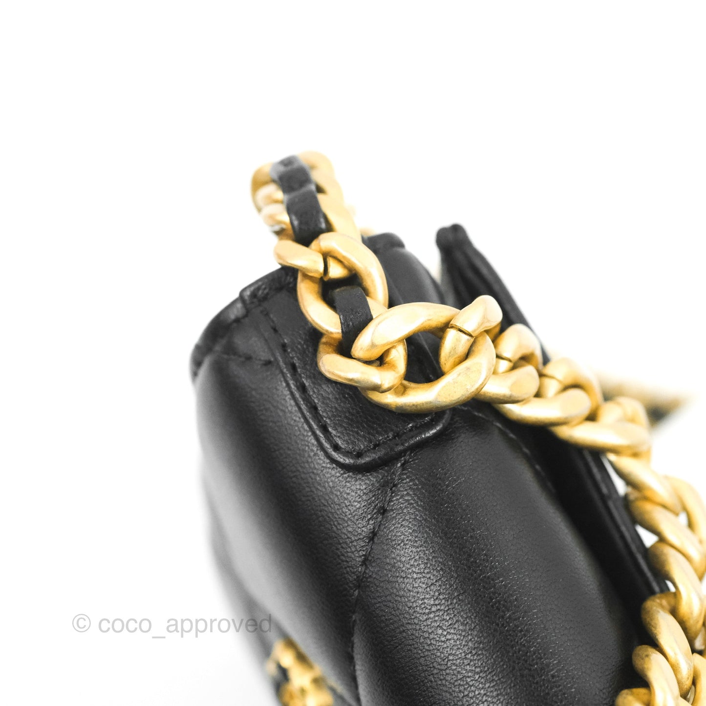 Chanel 19 Phone Holder Black Mixed Hardware
