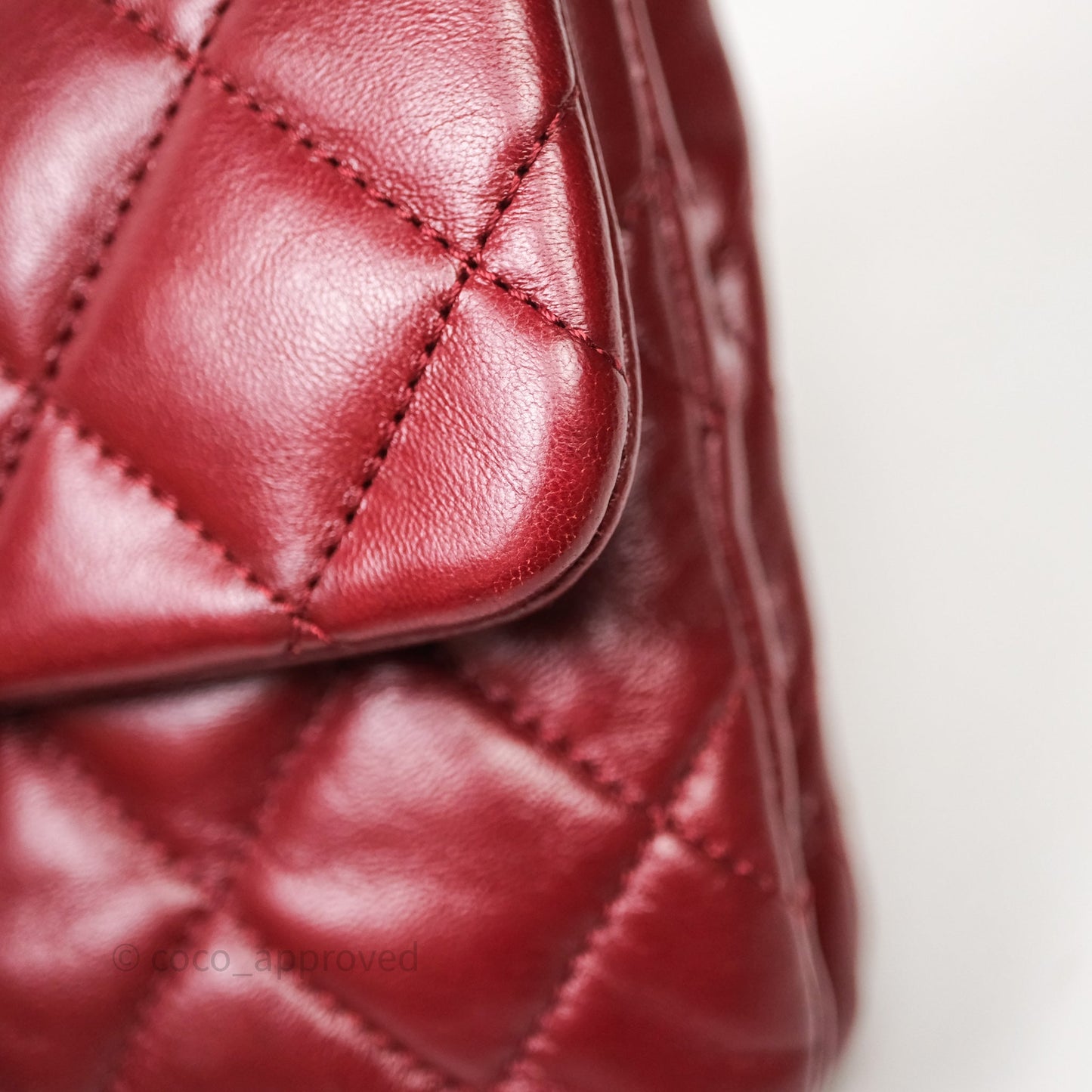 Chanel Small All Slide Adjustable Chain Flap Bag Burgundy Lambskin Aged Gold Hardware