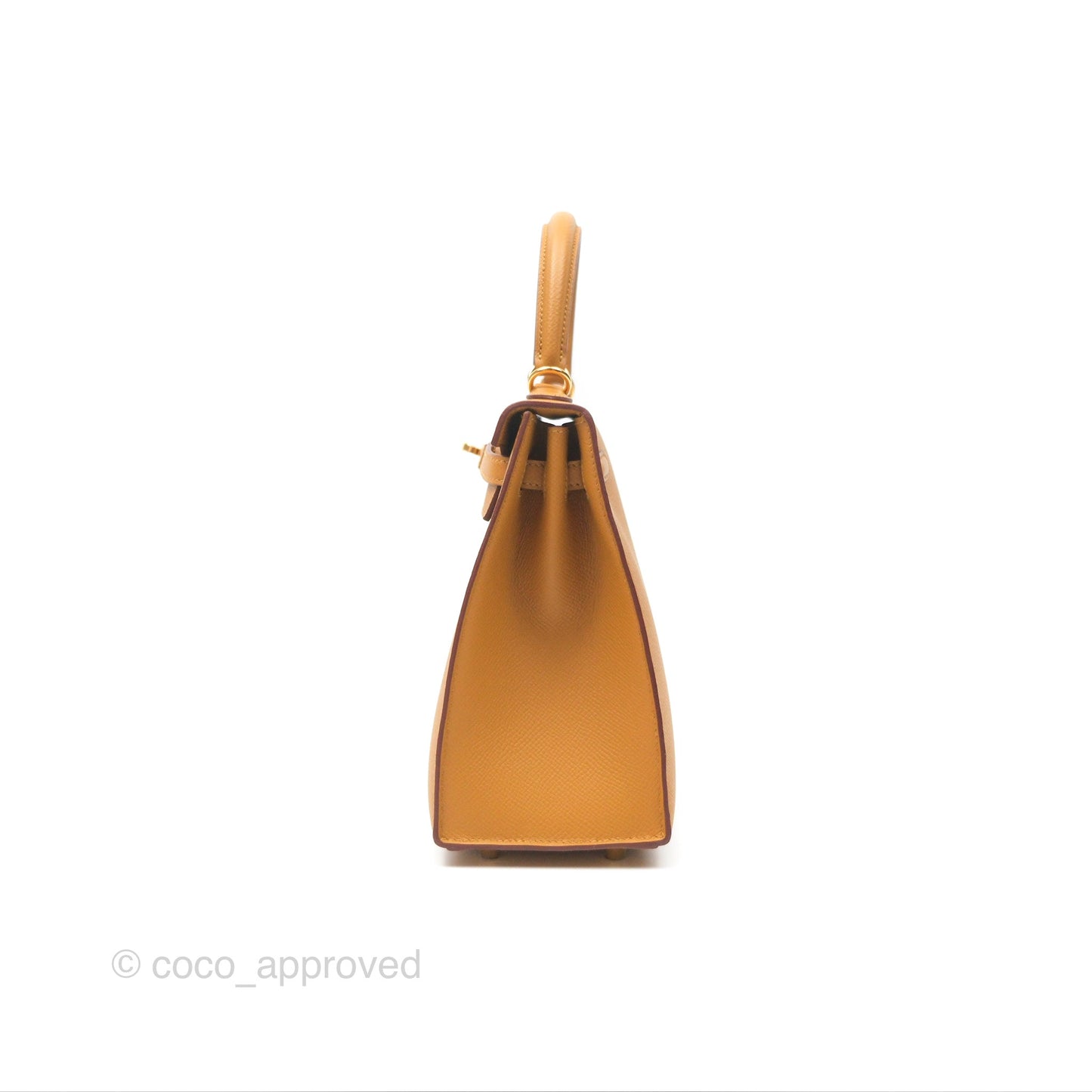 Hermès Sellier Kelly 25 Sesame 2S Epsom Gold Hardware