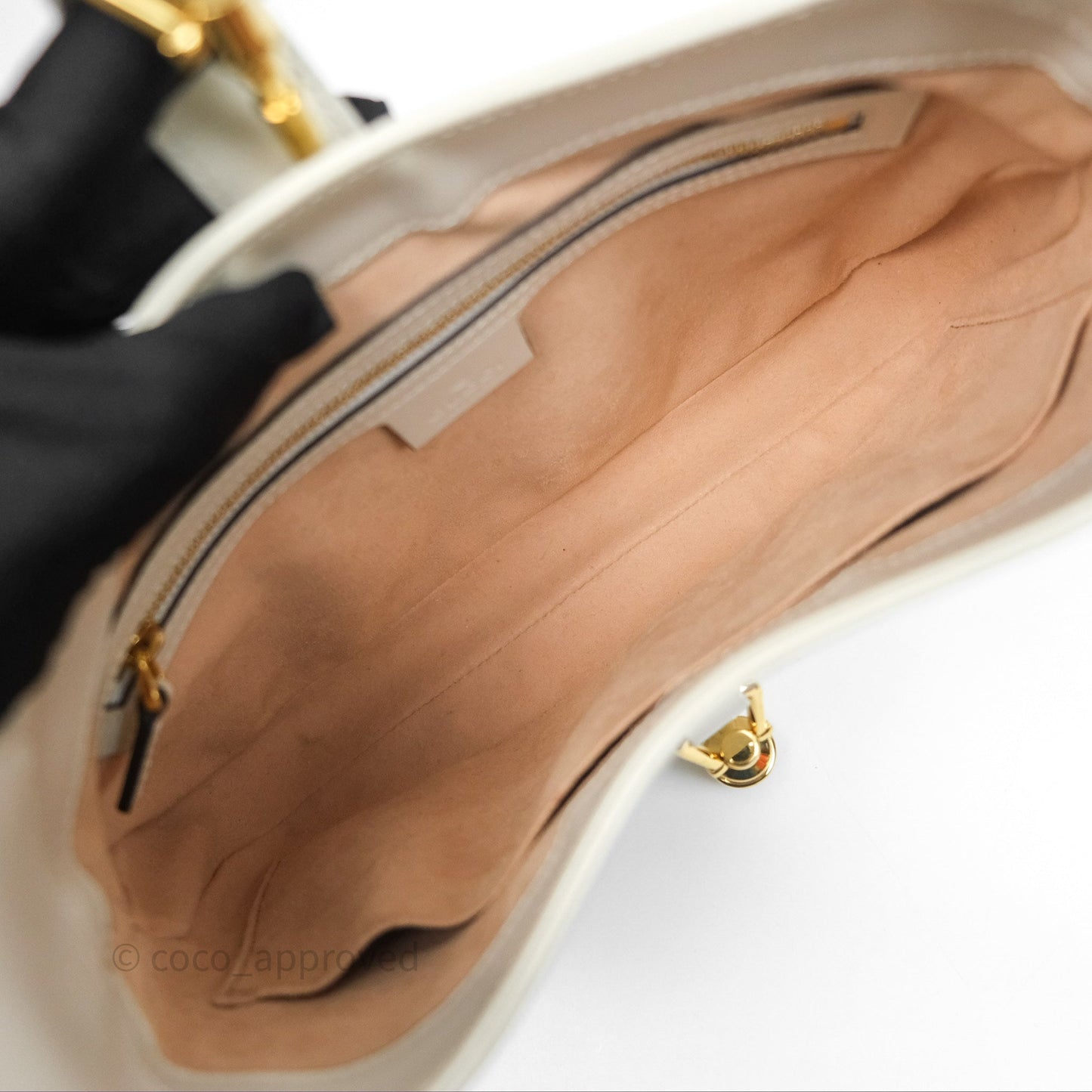 Gucci Jackie 1961 White Small Shoulder Bag Gold Hardware