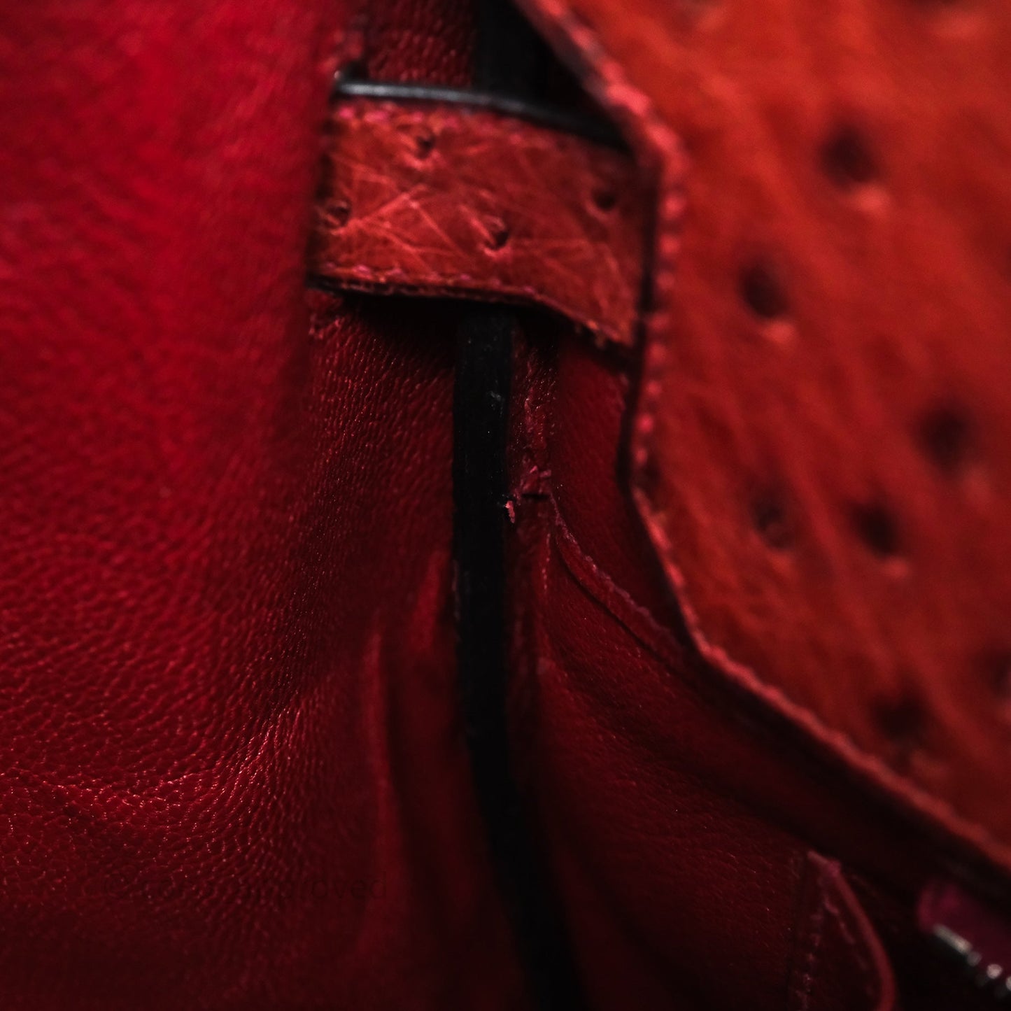 Hermès Birkin 35 Rouge H Ostrich Palladium Hardware