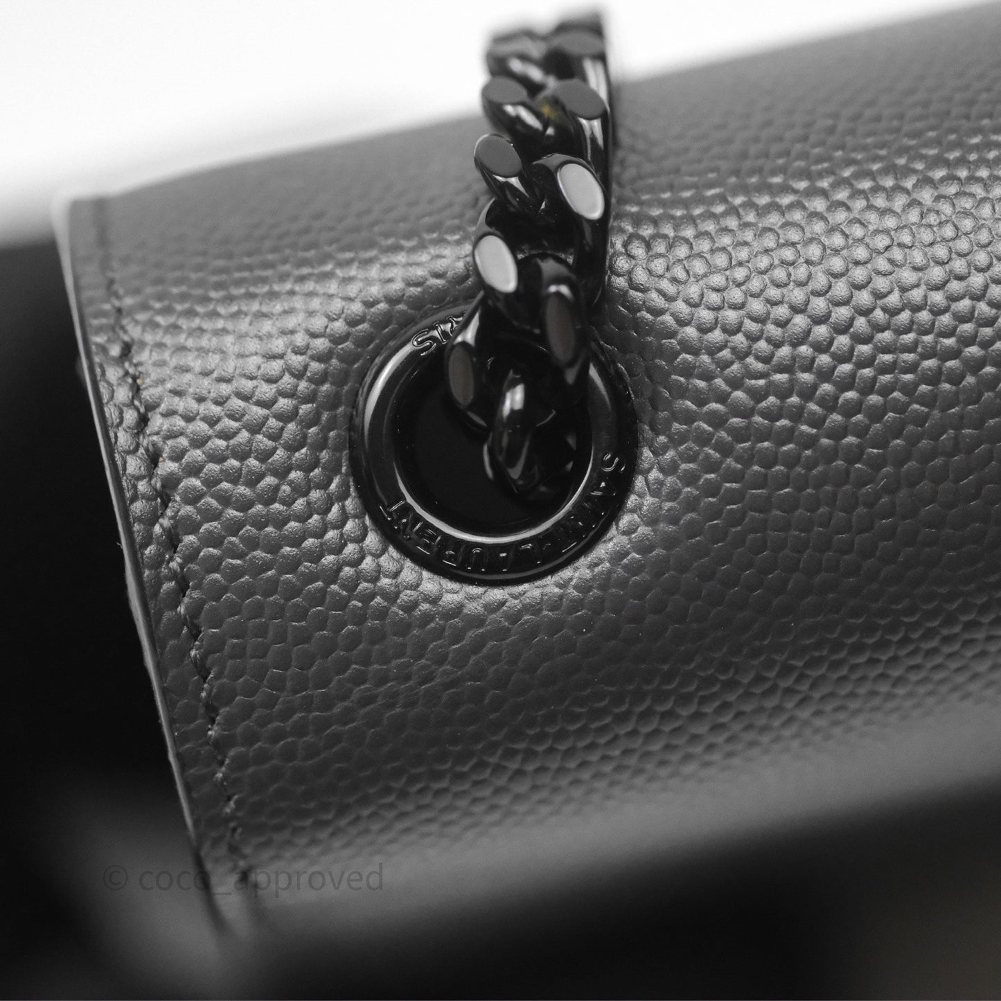 Saint Laurent Kate Medium Grained Leather Shoulder Bag So Black
