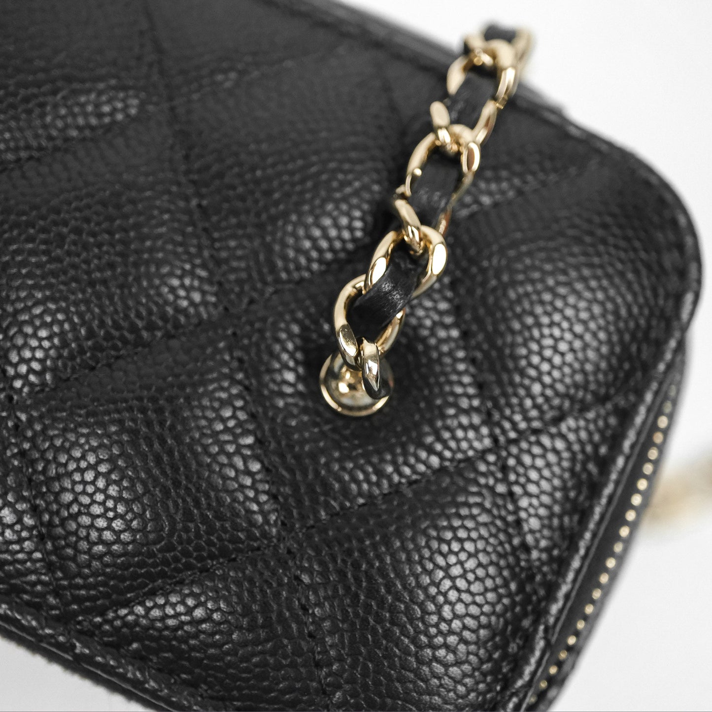 Chanel Classic Vanity with CC Logo Chain Caviar Gold Hardware