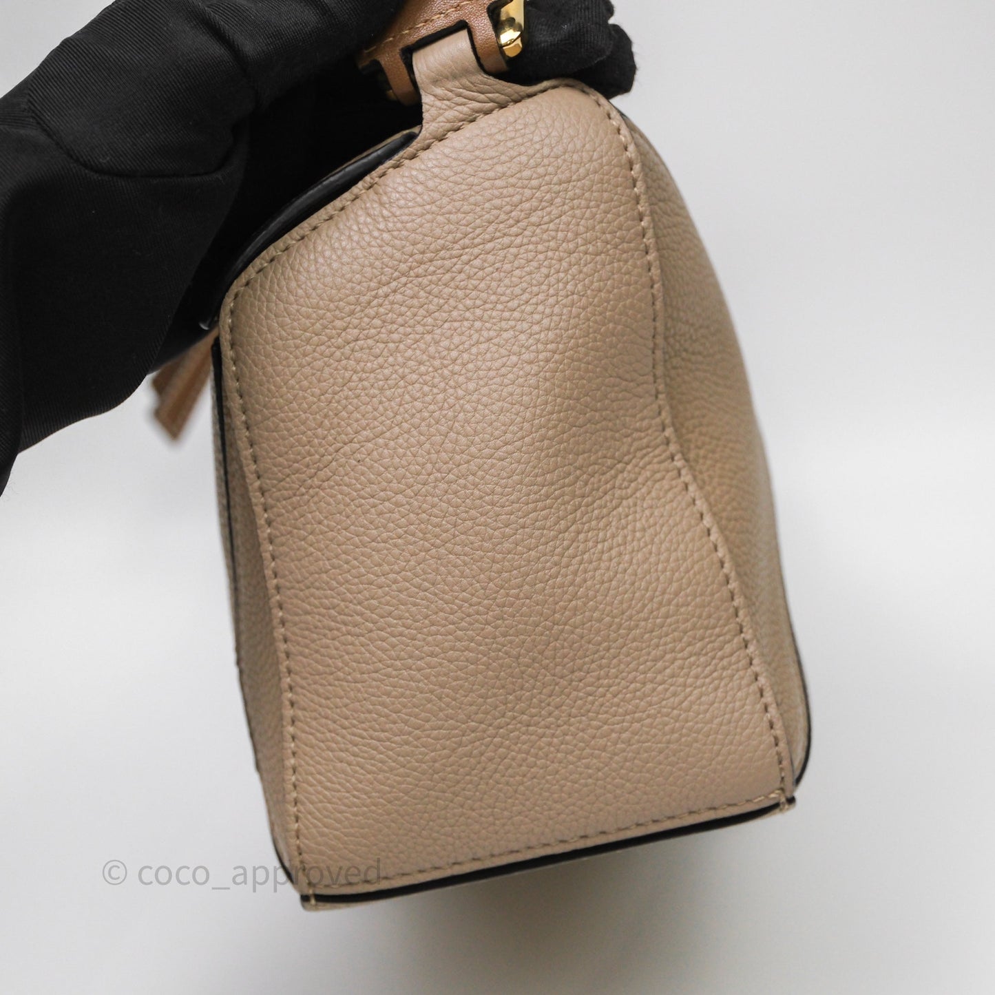 Loewe Small Puzzle Bag Sand Mink Grained Calfskin Gold Hardware