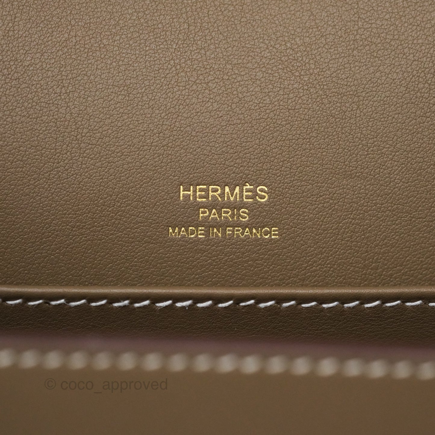 Hermès Roulis Mini 18 Etoupe 18 Swift Gold Hardware