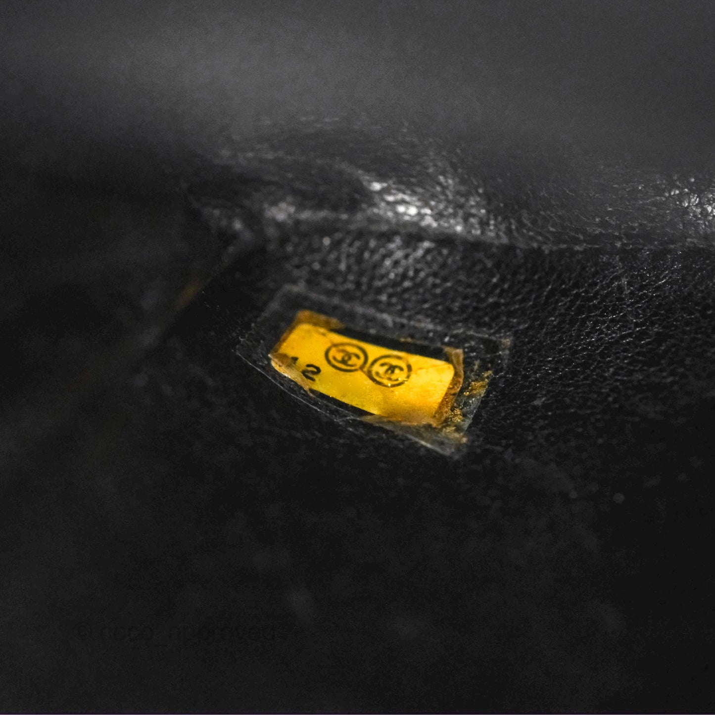 Chanel Vintage Mini Square Quilted Black Caviar Gold Hardware