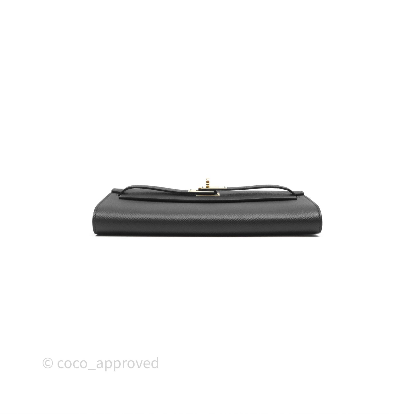 Hermès Kelly To Go Wallet Noir 89 Black Epsom Gold Hardware
