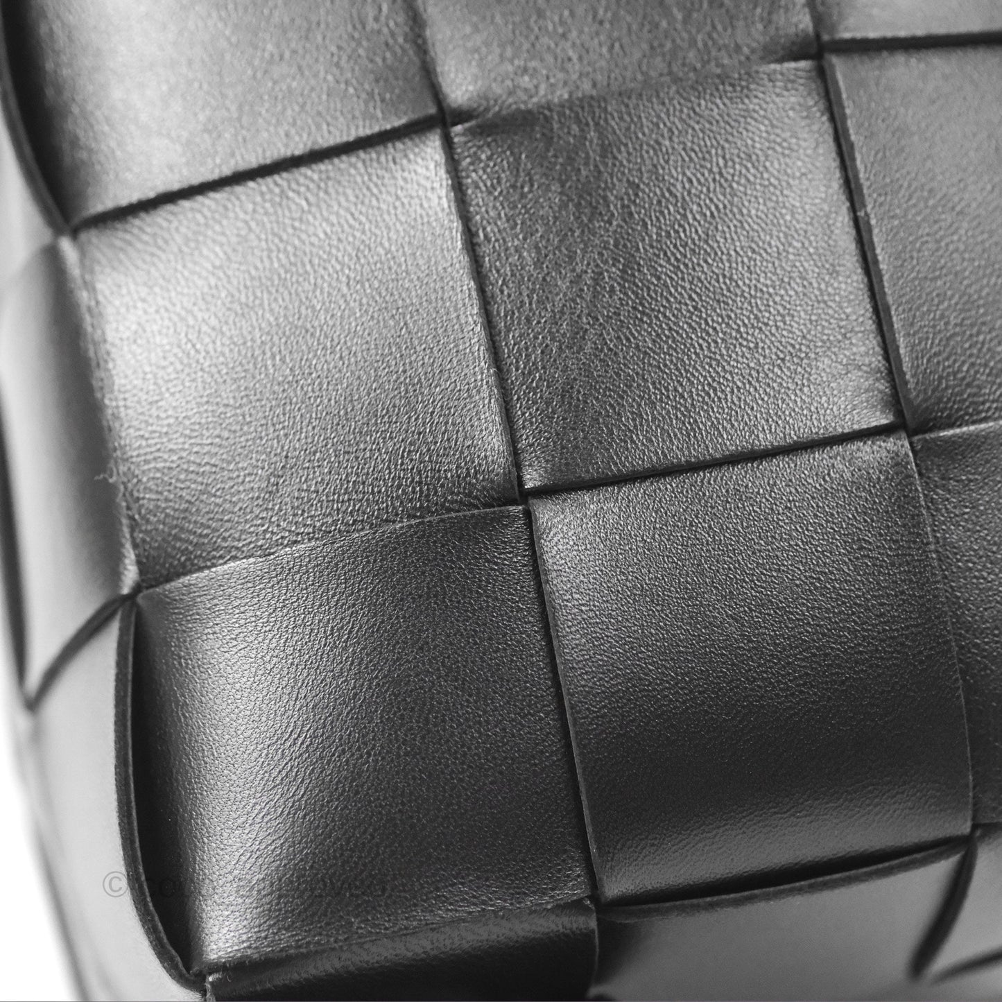Bottega Veneta Small Cassette Bucket Bag Black Lambskin
