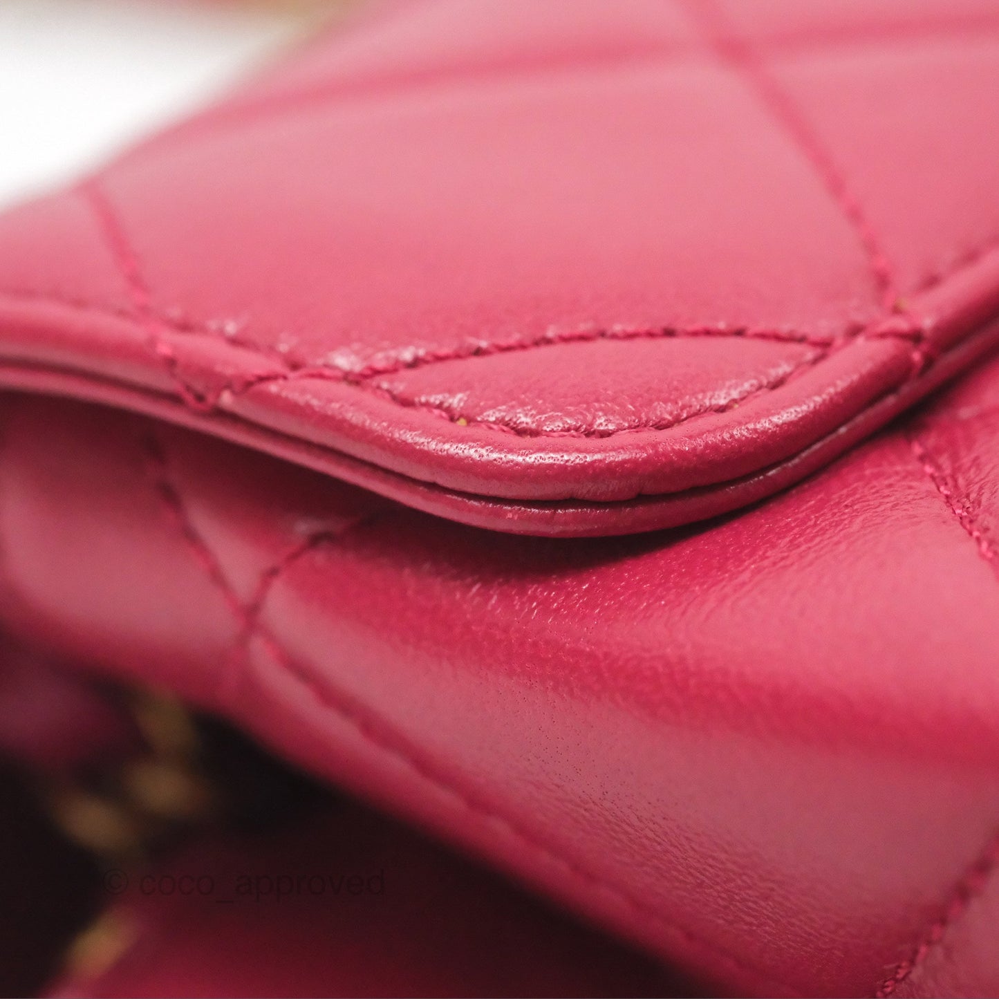 Chanel Diamond Lock CC Flap Bag Pink Lambskin Gold Hardware