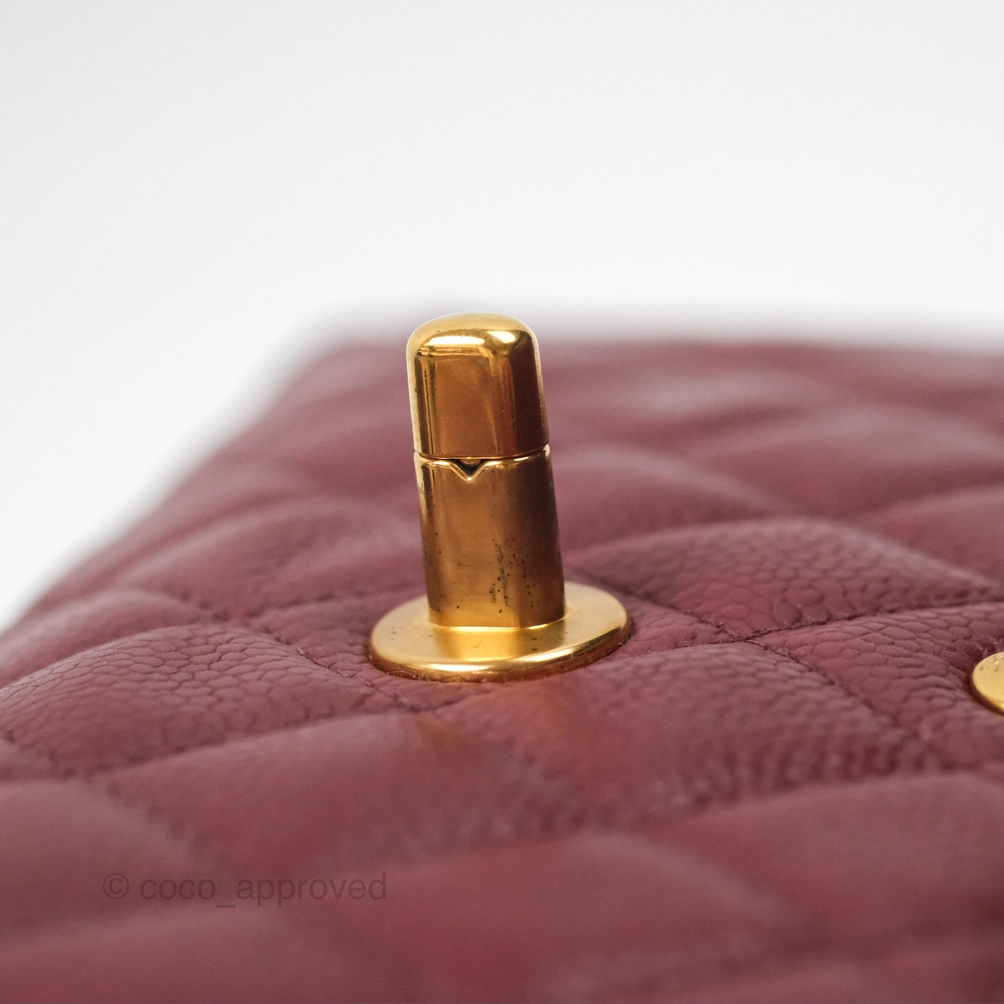 Chanel Vintage Classic Small S/M Flap Burgundy Caviar 24K Gold Hardware