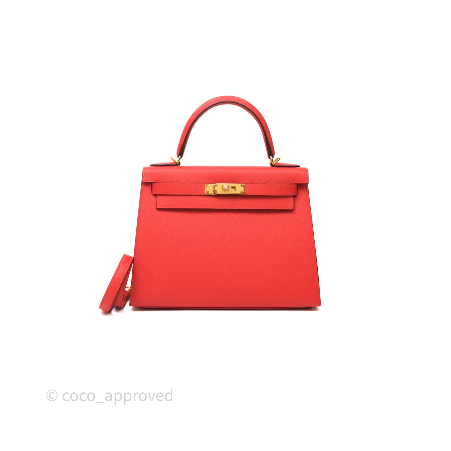 Hermès Kelly 28 Sellier Capucine 9T Epsom Gold Hardware