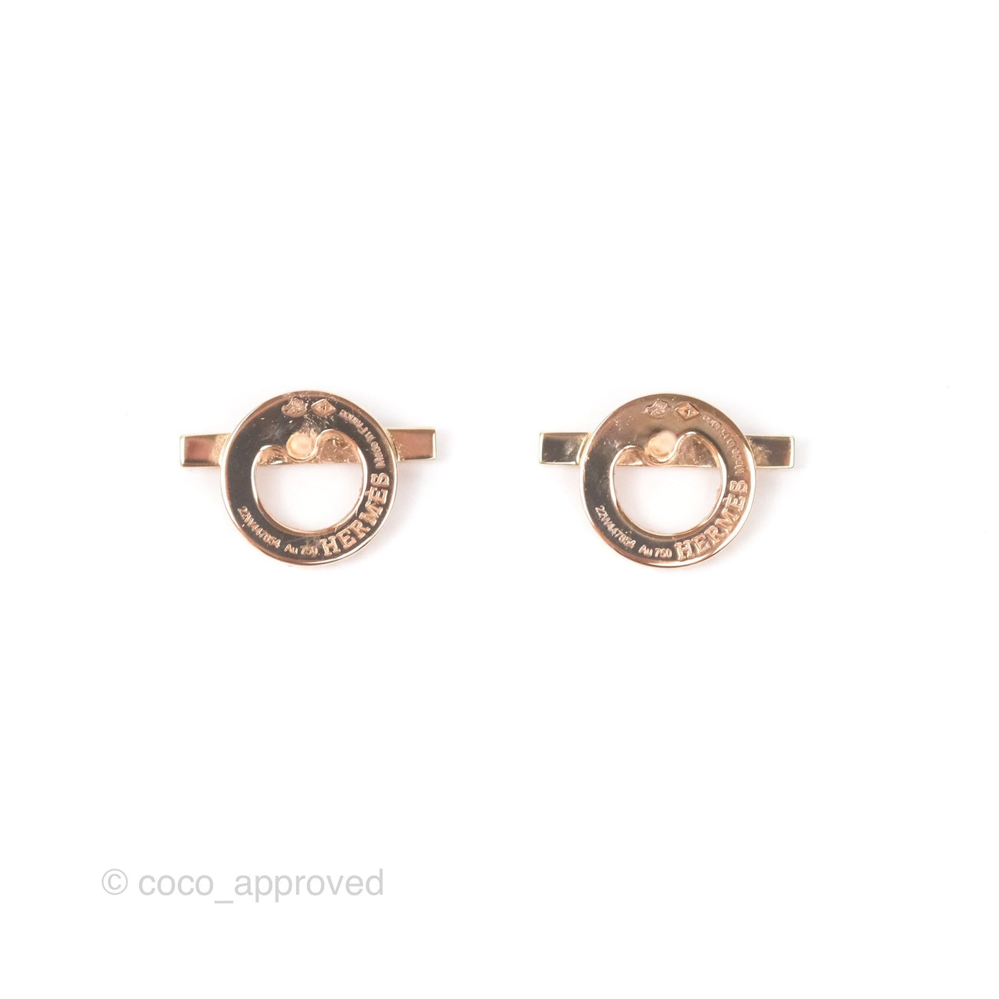 Hermès Boutons d'oreilles Finesse Earrings Rose Gold Diamonds