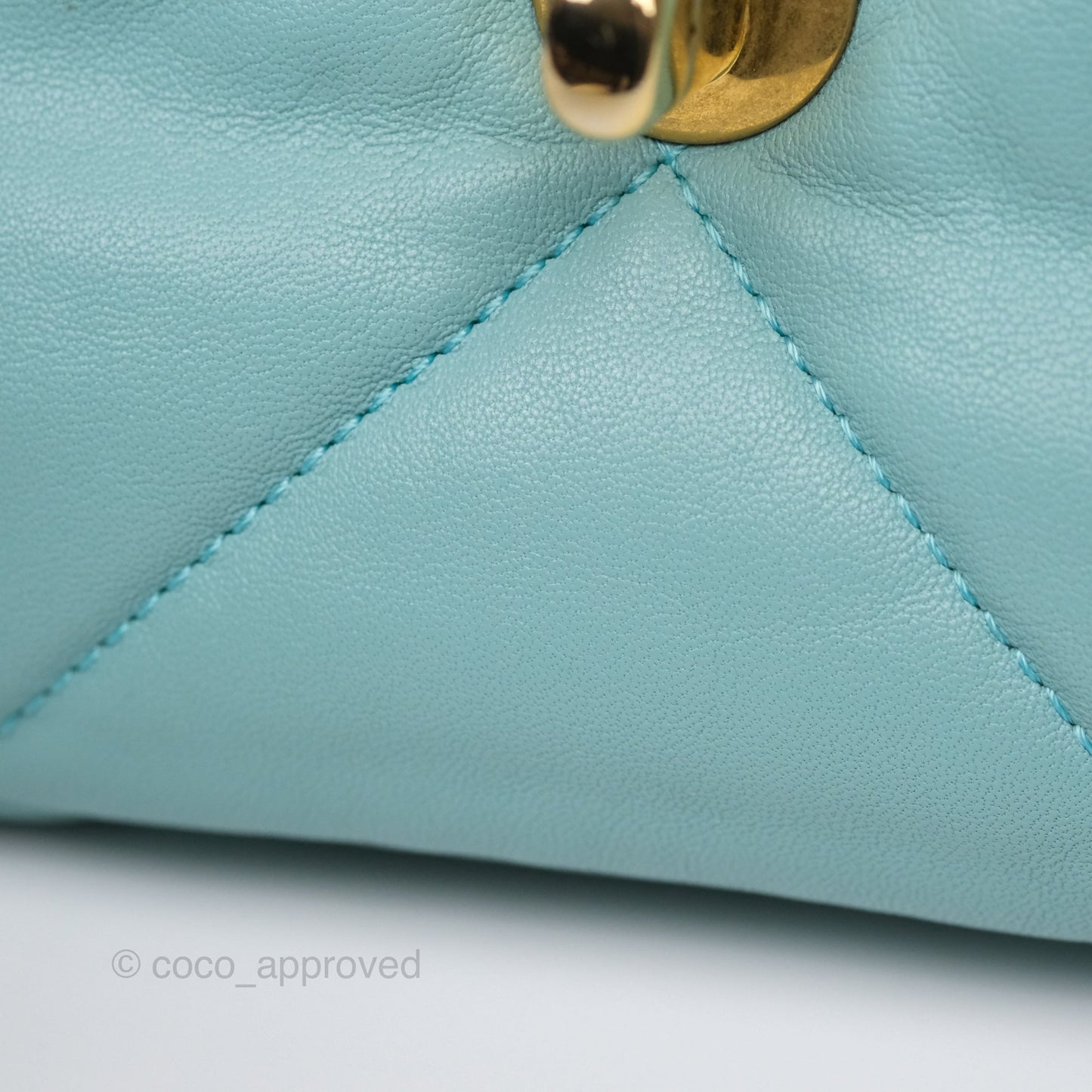 Chanel 19 Small Tiffany Blue Mixed Hardware